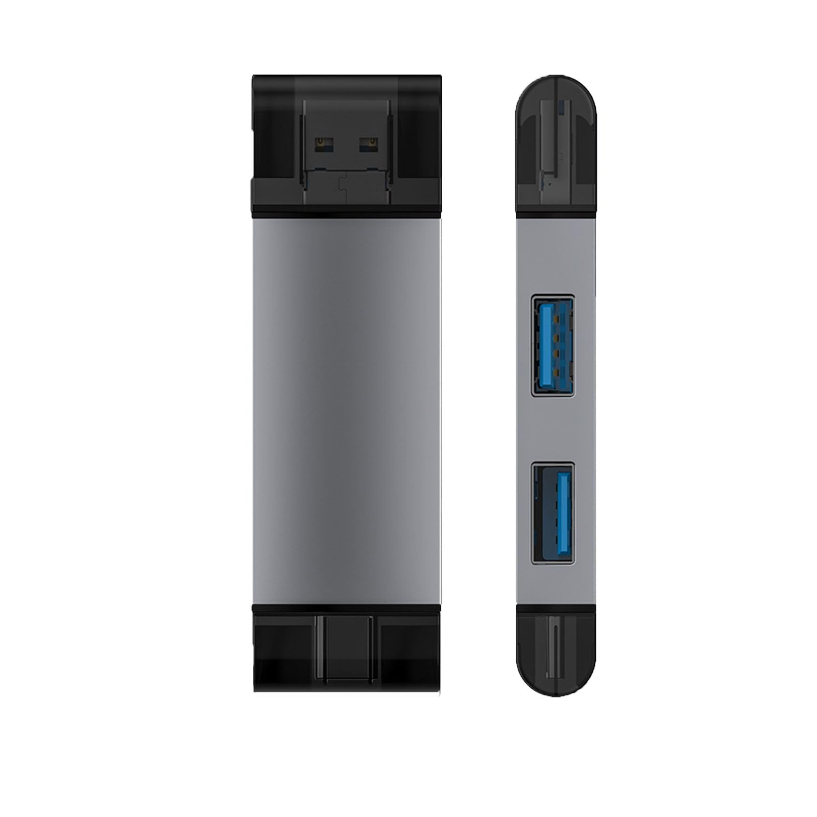 7-in-1 Multi-Port OTG Card Reader Hub - USB 3.0 & USB-C Adapter with Micro USB - Compatible with Laptop, Phone & Tablet - Read SD/TF Cards - Perfect for Travel, Photography & Data Transfer