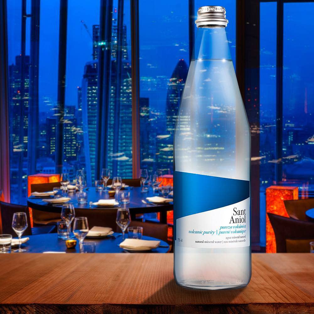 Sant Aniol Still Natural Mineral Water - 750ml (12 Glass Bottles) - Premium Spanish Spring Water for Home, Office & Gourmet Dining