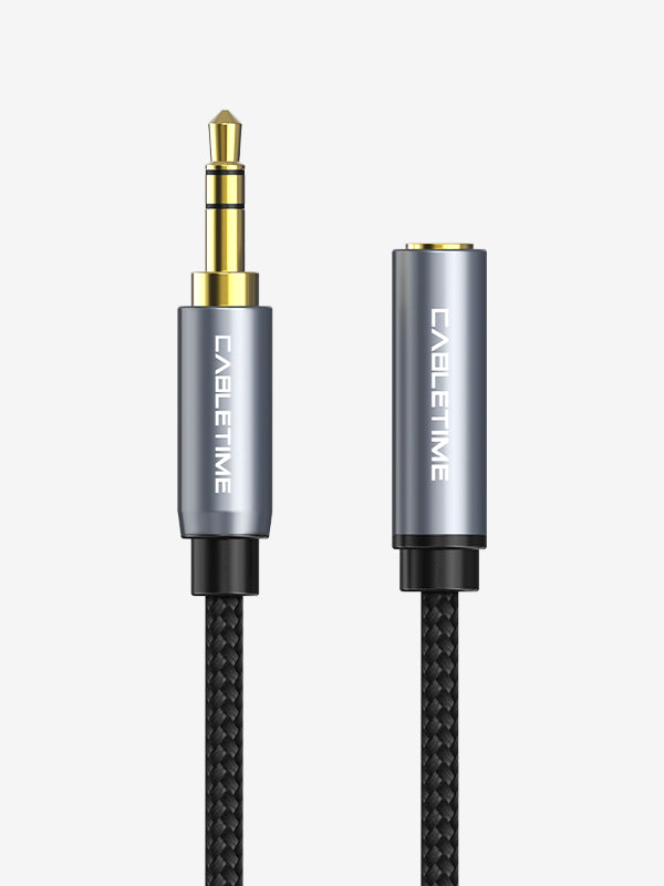 3.5mm Male to Female Aux Audio Extension Cable - 6ft Stereo Headphone Jack Cord for Speakers, Headphones, Car Audio & Home Theater Systems