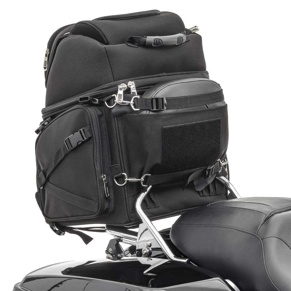 Kawasaki VN 1500 Classic M55 Sissy Bar Bag - Durable Leather Rear Luggage Bag for Motorcycle Travel & Cruiser Accessories - Perfect for Road Trips & Daily Commuting