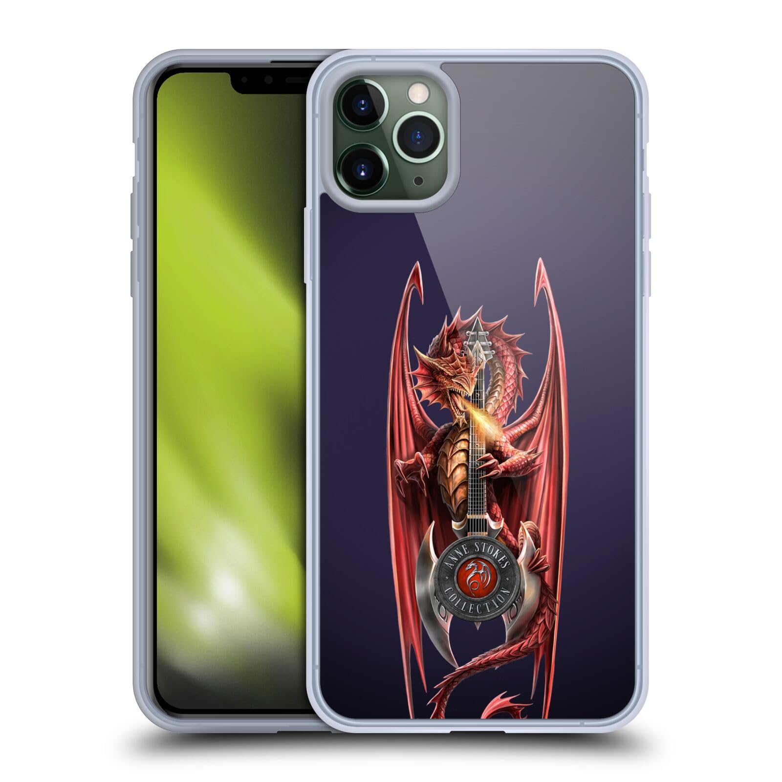Officially Licensed Anne Stokes Power Chord Dragons Soft Gel Case for Apple iPhone 11 Pro Max - Durable Protective Phone Cover with Artistic Design, Perfect for Music Lovers and Fantasy Fans (Gaming, Concerts, Daily Use)