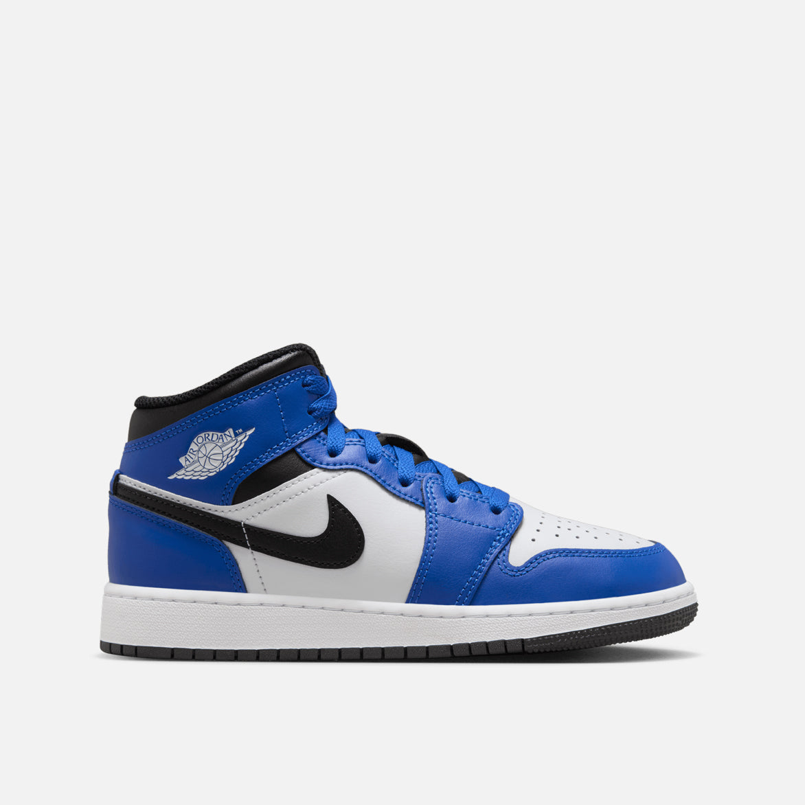 AIR JORDAN 1 MID (GS) Basketball Shoes - Game Royal/White/Black Colorway - Perfect for School, Sports & Streetwear Fashion