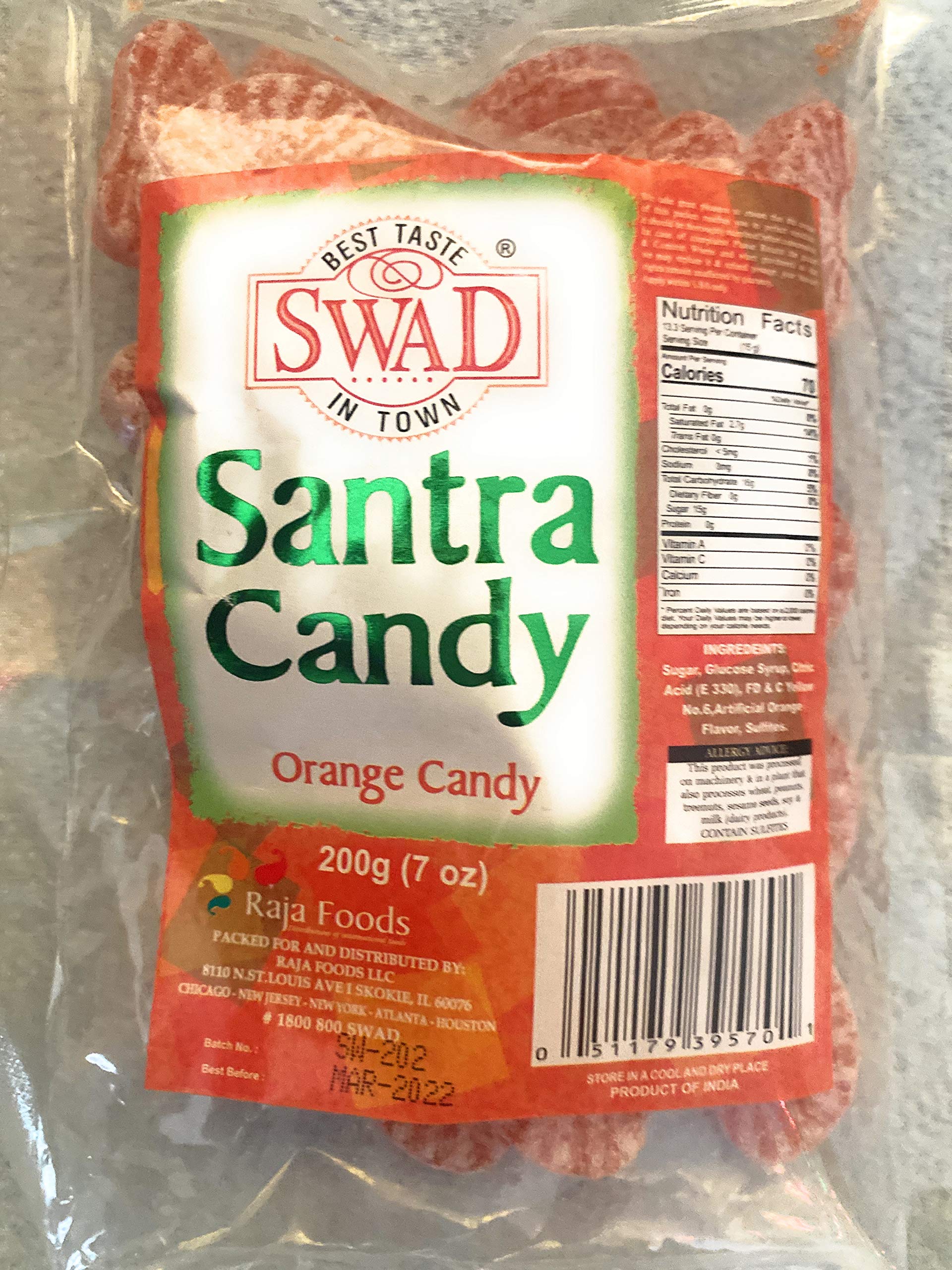 Swad Santra Orange Candy - Delicious Indian Sweet Treat for Snacking, Gifting & Festivals | Pack of 24 Pieces