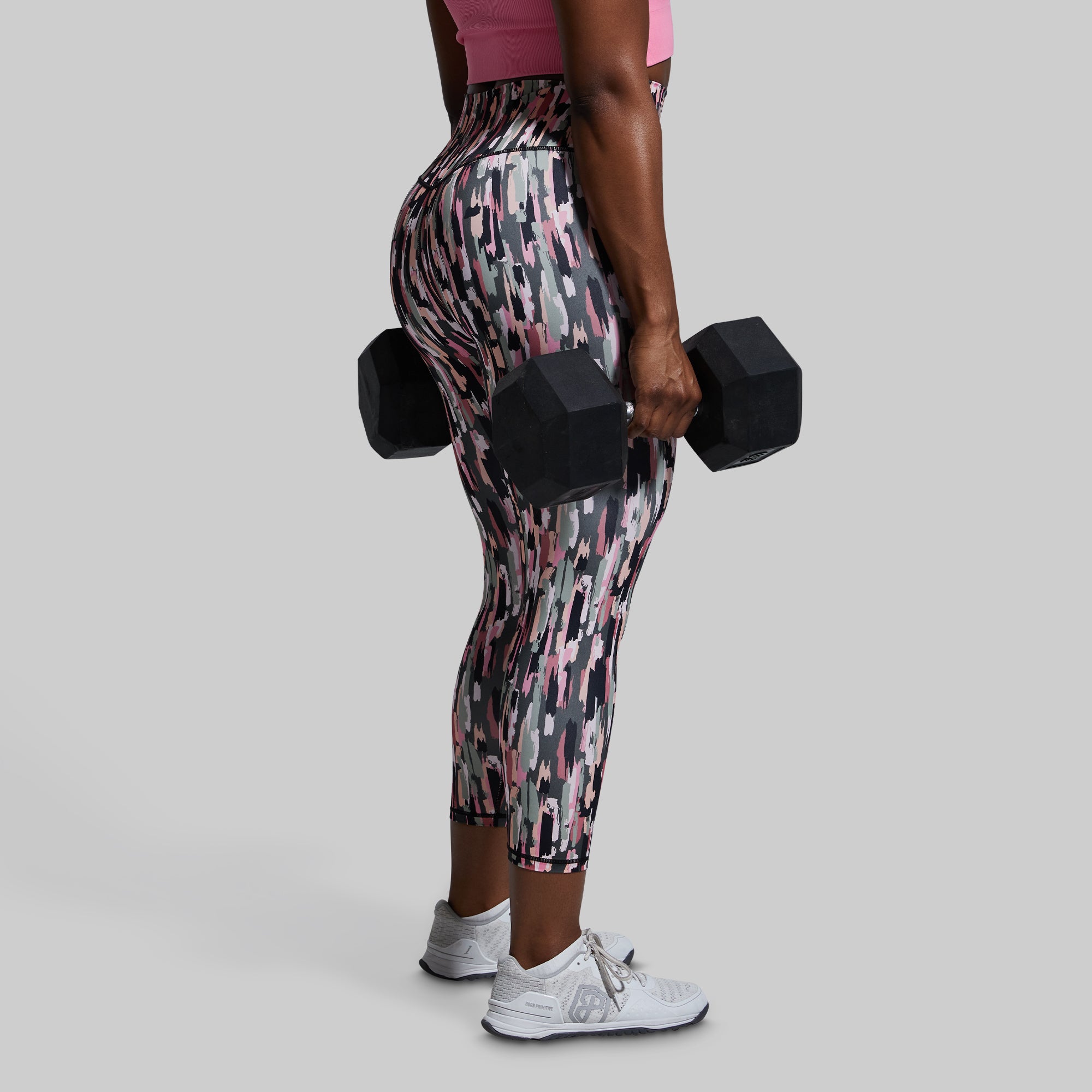 High-Waisted Velocity Leggings for Women - Painted Print Yoga Pants, Workout Running & Gym Tights - Comfortable & Stretchy Activewear for Fitness, Lounge & Everyday Wear