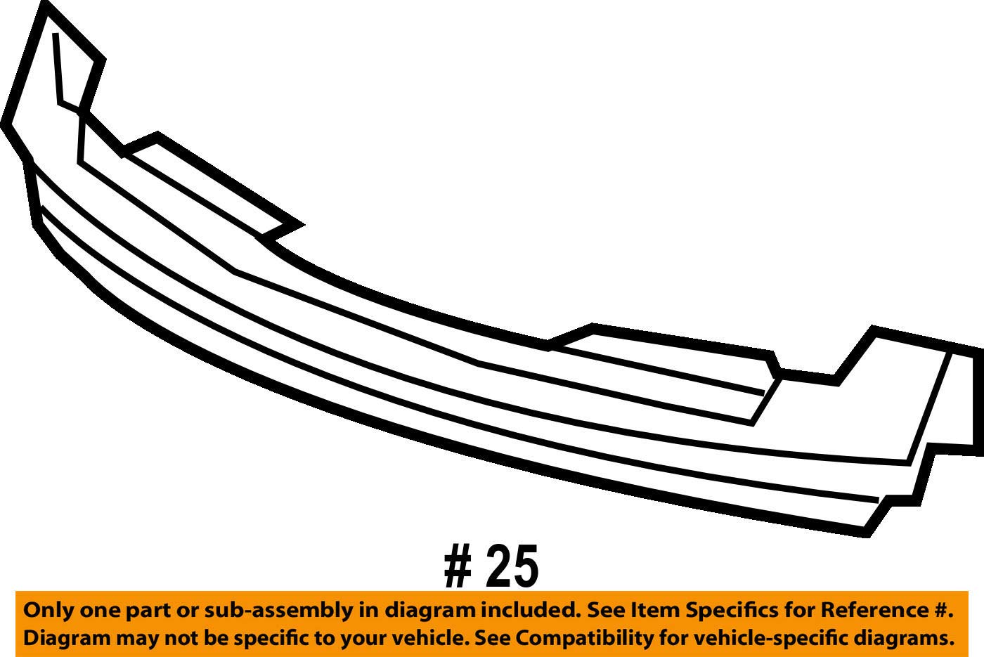 Genuine GM 96660549 Front Bumper Fascia Energy Absorber - Upper Replacement Part for Chevy, GMC Trucks & SUVs | Durable Impact Protection for Off-Road & Daily Driving