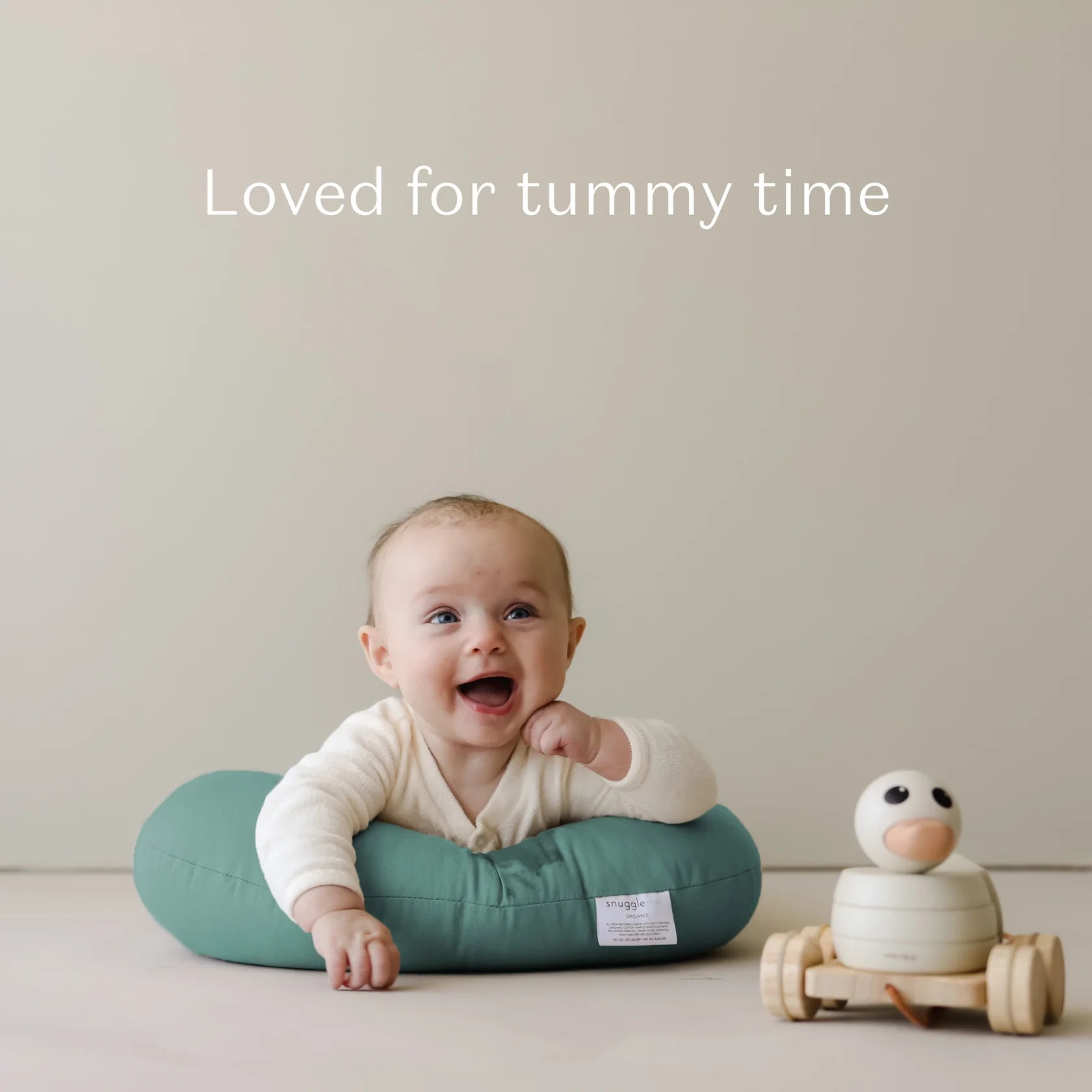 Organic Baby Lounger - Snuggle Me Moss Green Infant Cuddle Nest for Safe & Cozy Napping, Breastfeeding & Playtime - Perfect for Newborns & Toddlers at Home or On-The-Go