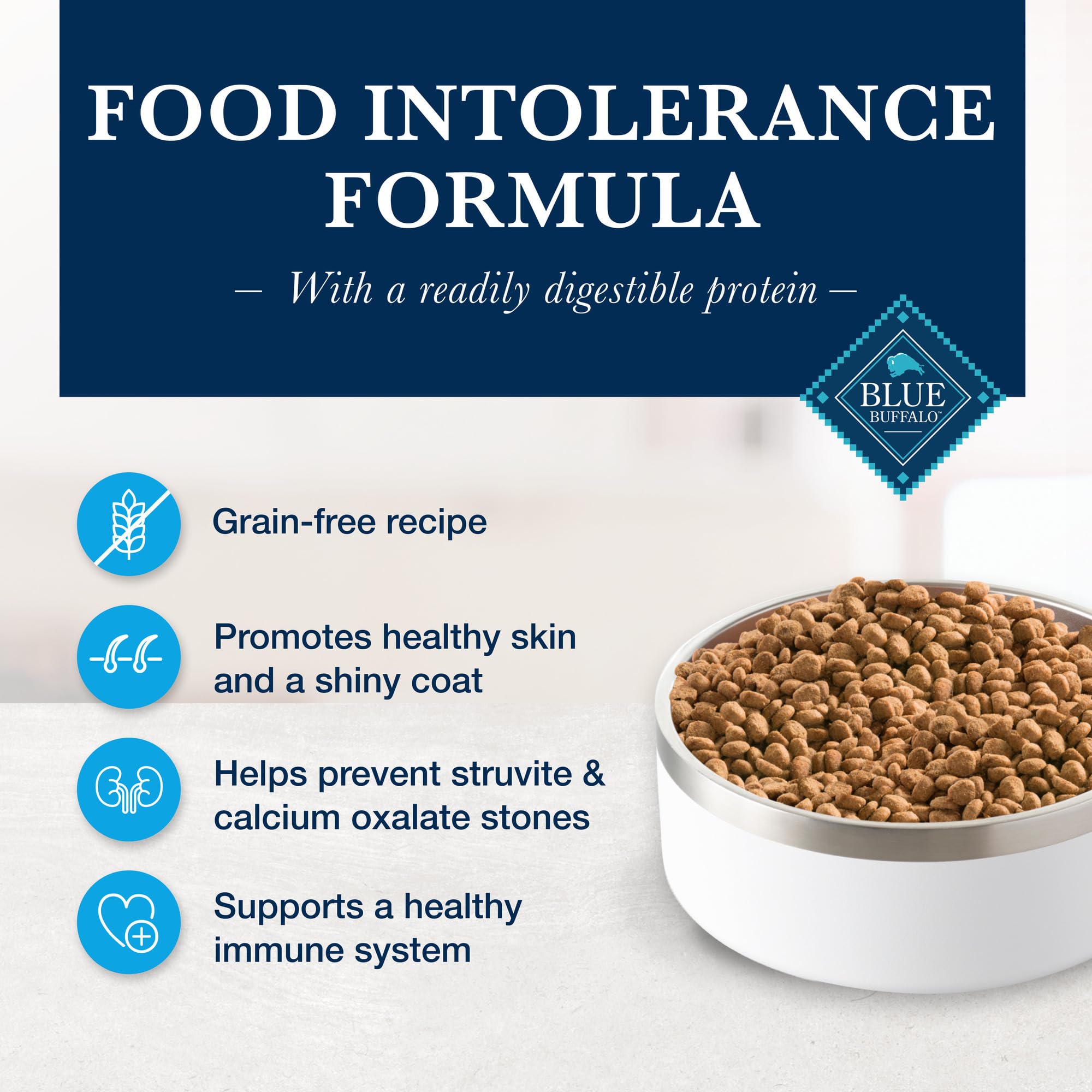 Blue Buffalo Natural Veterinary Diet HF Hydrolyzed Dry Cat Food for Food Intolerance - Salmon Flavor, 7 lb Bag - Vet Prescription Required | Hypoallergenic Cat Food for Sensitive Stomach & Skin Allergies