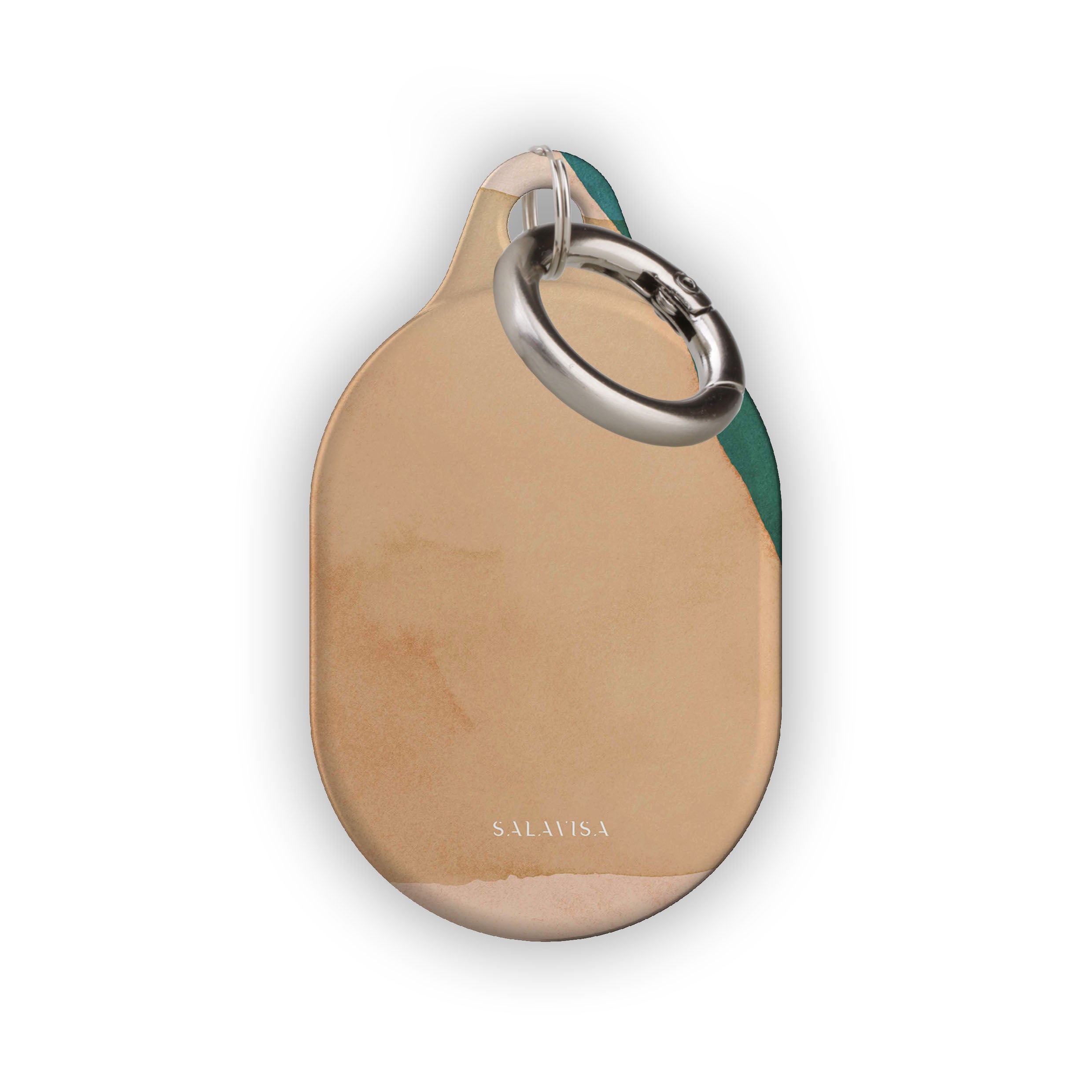 Beige Canvas AirTag Holder - Durable & Stylish Keychain Accessory for Apple AirTag - Perfect for Keys, Wallets, Bags & Travel Essentials
