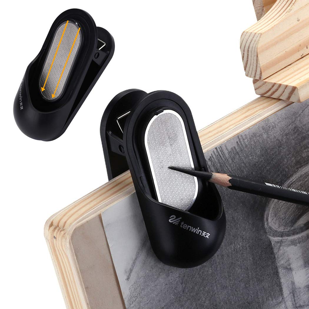 Premium Reusable Pencil Sharpener with Sandpaper Grinder - 2PCS Metal Manual Sketch Lead Pointer for Artists, Adults & Teens | Perfect for Drawing, Sketching & Art Classes
