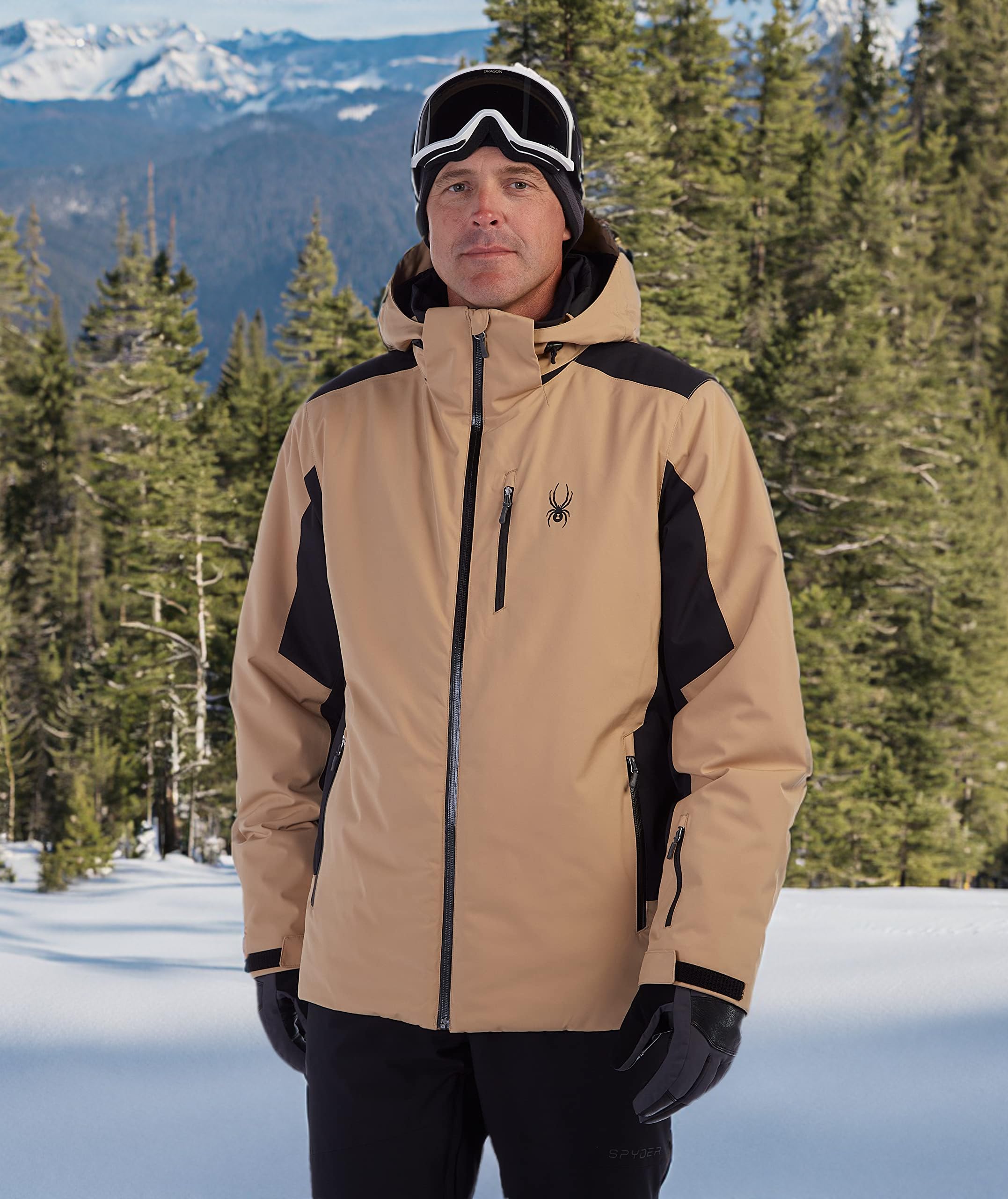 Spyder Men's Vertex Insulated Ski Snow Jacket with Hood - Waterproof Winter Coat for Skiing, Snowboarding & Outdoor Activities