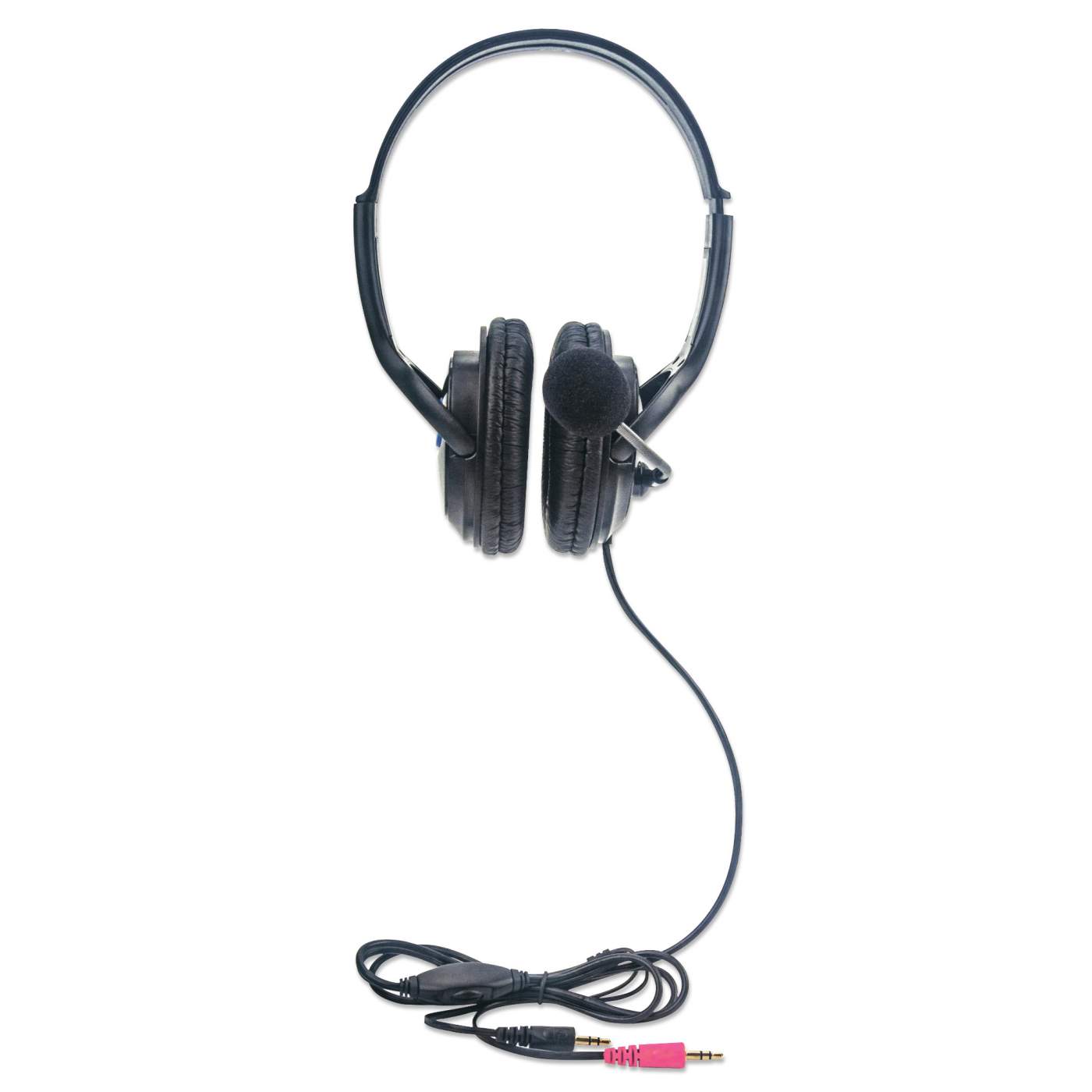 Manhattan Stereo Headset 179317 - Premium Over-Ear Headphones with Clear Sound for Music, Gaming & Office Use