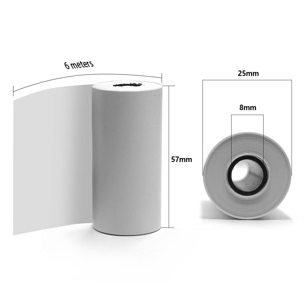 Instant Camera Thermal Printing Paper Rolls - Inkless, No Ink Needed for Kids' Camera - 57x25mm, 4 Rolls/Pack - Perfect for Birthday Parties, Travel Memories & Instant Photo Fun