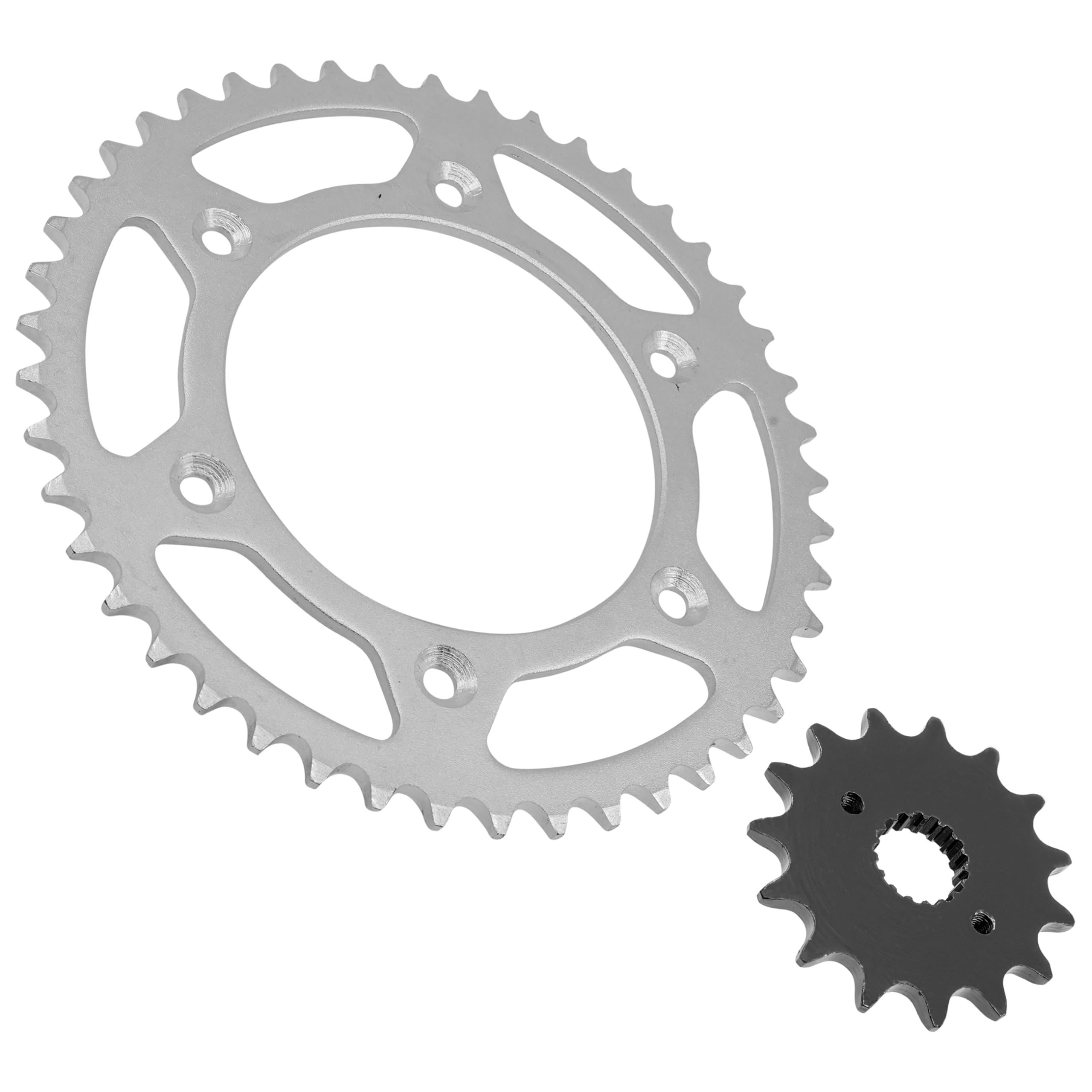 Caltric Front & Rear Sprockets Kit for Honda XR400R XR-400R 400R (1996-2004) - Durable Motorcycle Drive Sprockets for Off-Road & Trail Riding Adventures