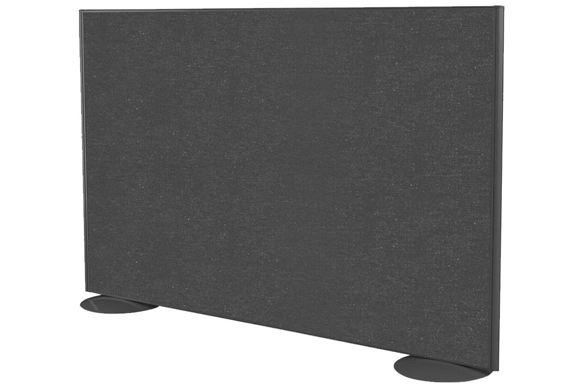 Freestanding Office Partition Screen with Fabric Panel and Black Frame - 1200H x 1600W - Privacy Divider for Workspaces, Conference Rooms, and Home Offices