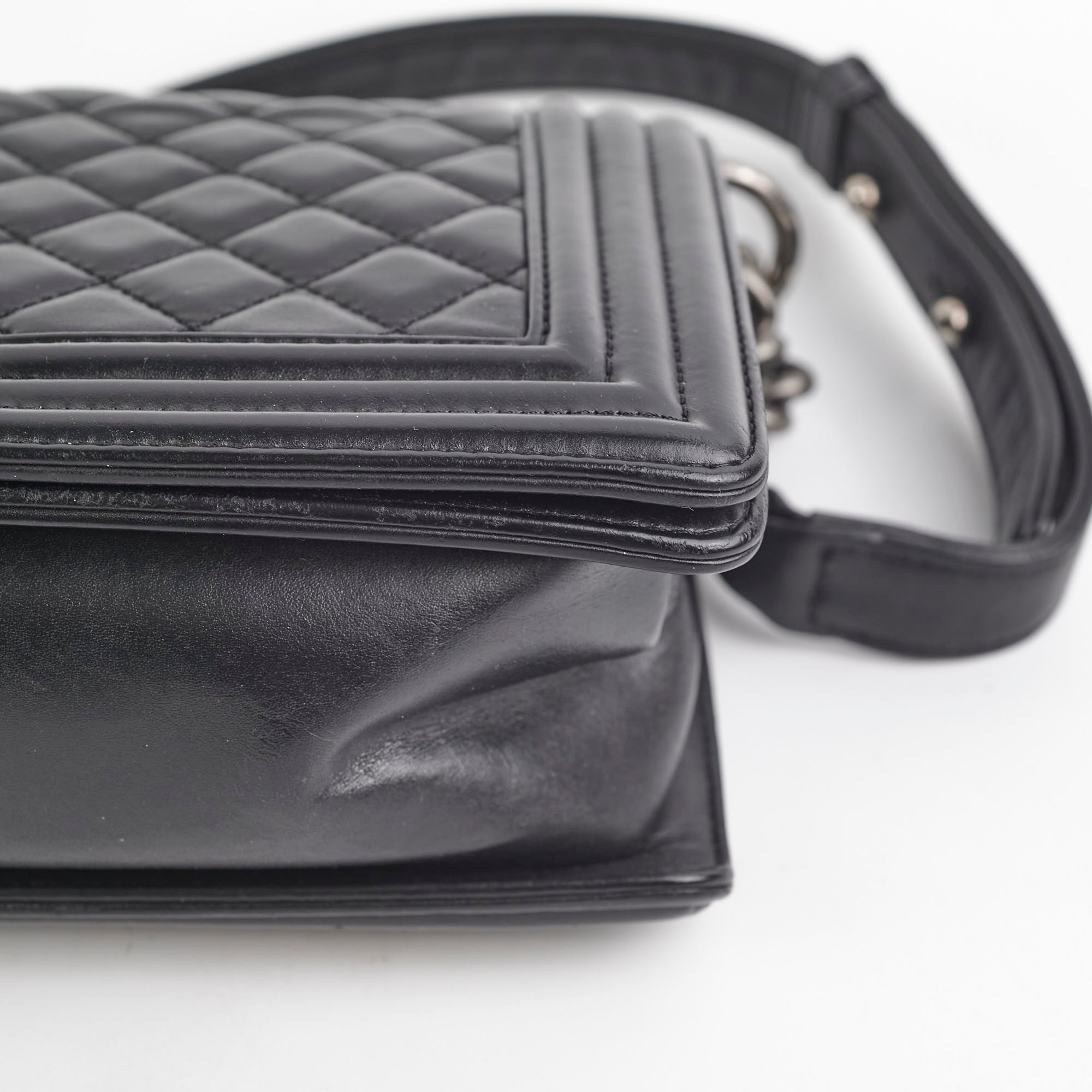 Chanel Quilted Old Medium Boy Bag in Black - Luxury Crossbody Handbag for Women, Perfect for Date Night & Evening Events