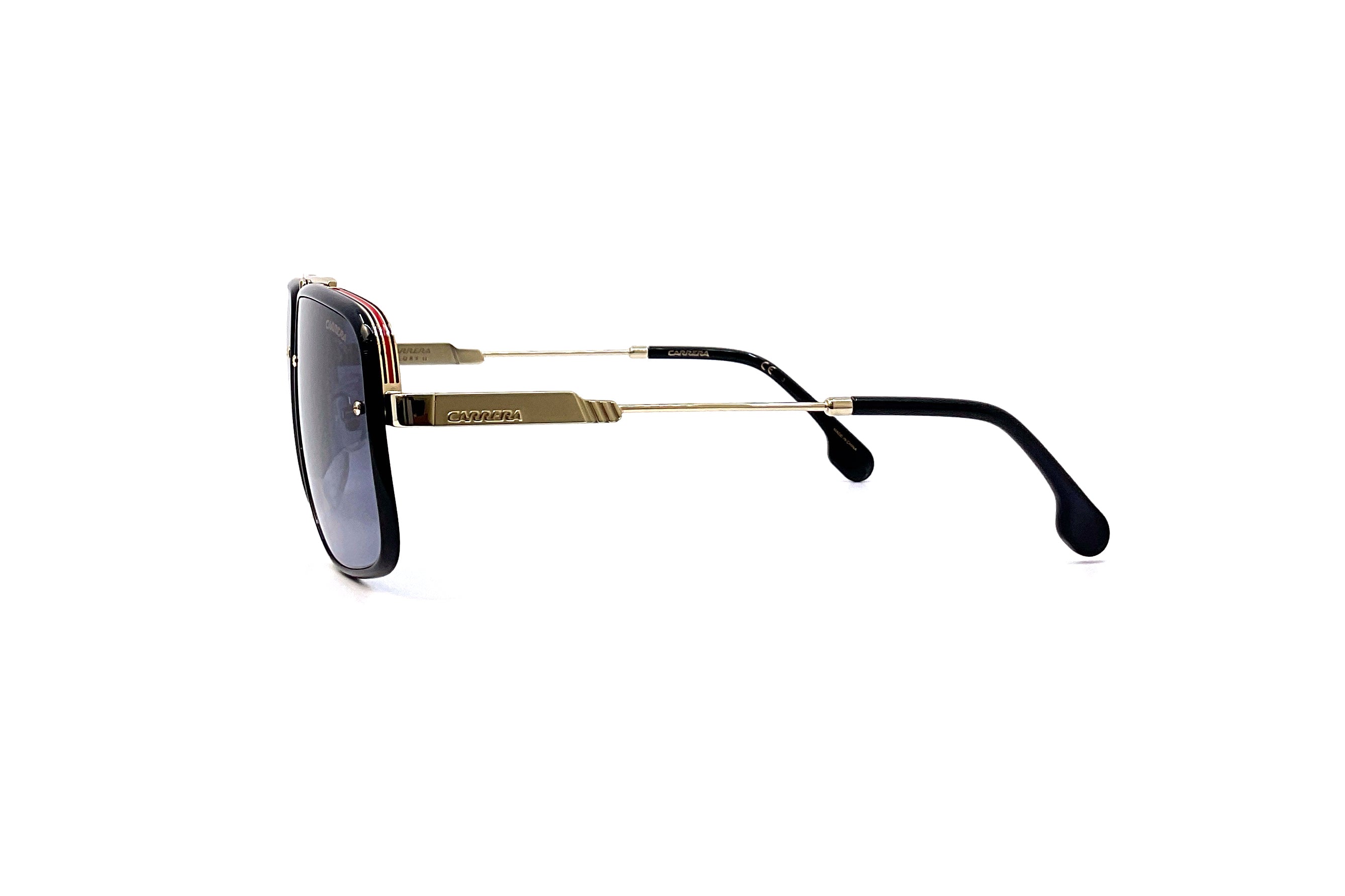 Carrera Glory II Sunglasses - Gold & Black Aviator Style for Men & Women | UV Protection, Polarized Lenses | Perfect for Driving, Beach, and Outdoor Activities