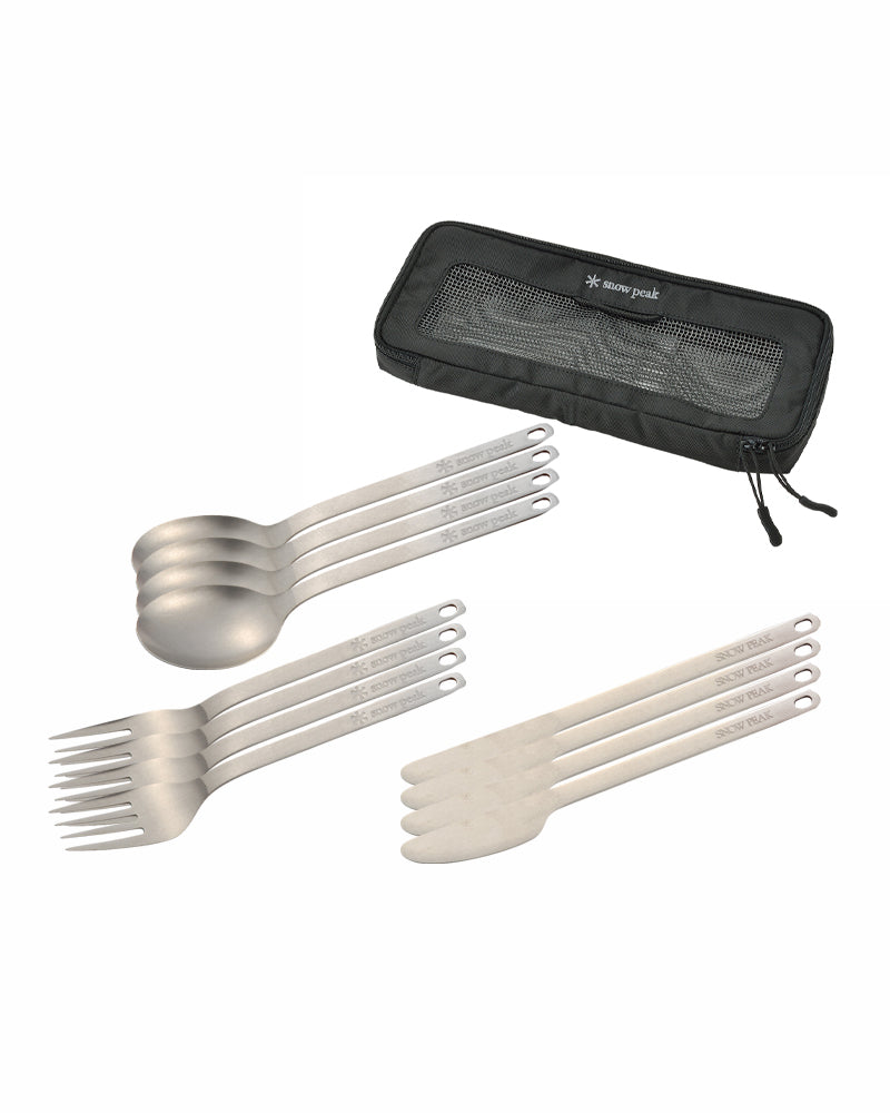12-Piece Titanium Cutlery Set - Lightweight Durable Camping & Travel Utensils for Outdoor Adventures, Picnics, Hiking & Backpacking