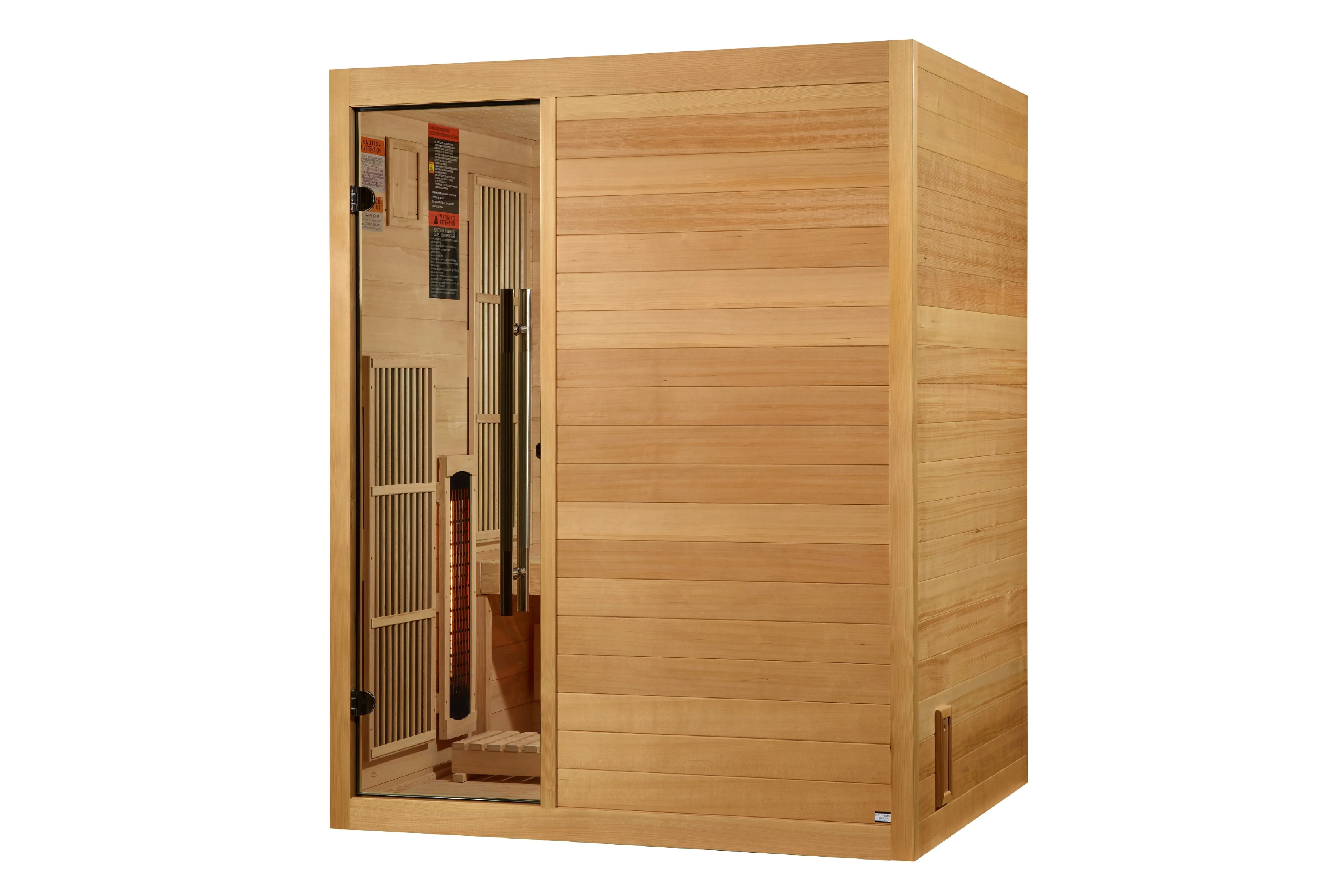 Golden Designs 2025 Soria 3-Person Hybrid Sauna for Indoor Use - Full Spectrum Infrared & Traditional Steam with Harvia Stove - Perfect for Home Relaxation, Detox & Muscle Recovery