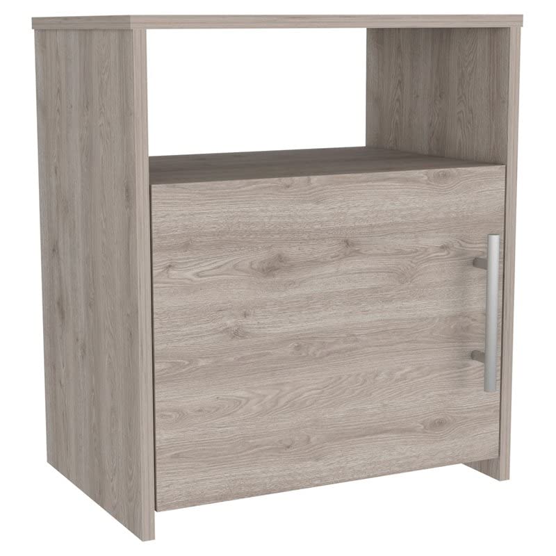 FM FURNITURE Bristol Night Stand with Cabinet and Shelf - Minimalist Bedside Table with Storage for Bedroom, Living Room, or Office - Modern End Table with Top Surface