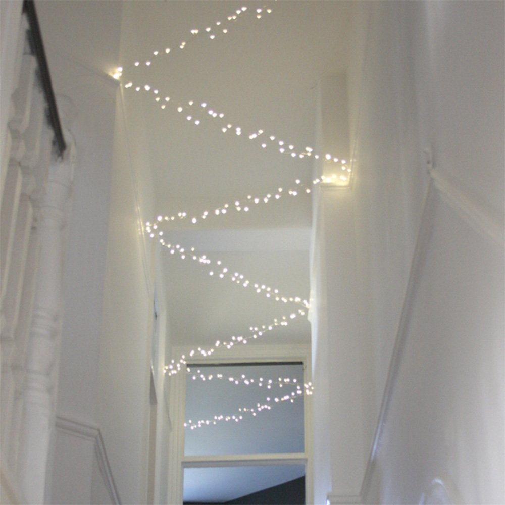 Silver Wire LED Fairy Lights - 100 Warm White Battery Operated String Lights for Wedding, Party, Home Decor, Garden, Christmas Tree - Indoor & Outdoor Use