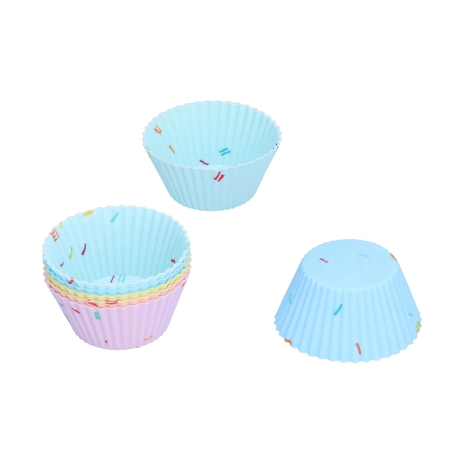 Non-Stick Silicone Cupcake Mold - Flexible Baking Pan for Home & Bakery - Perfect for Cupcakes, Muffins & Desserts (Round Shape)