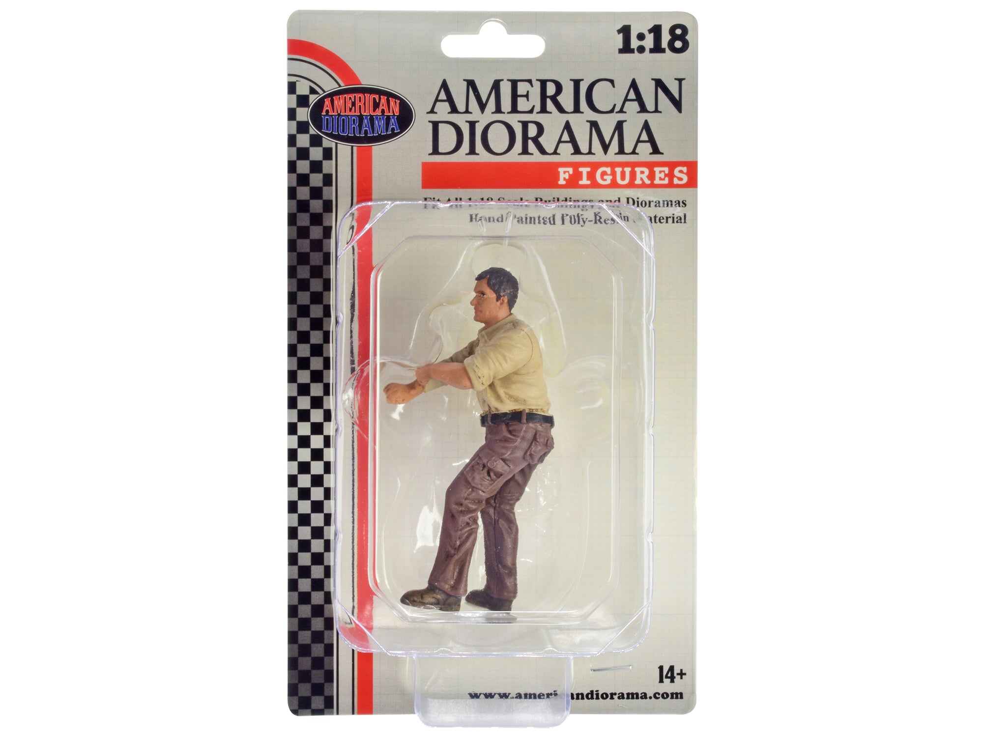 1/18 Scale 4X4 Mechanic Figure 3-Pack by American Diorama - Perfect for RC Car Enthusiasts & Model Diorama Scenes