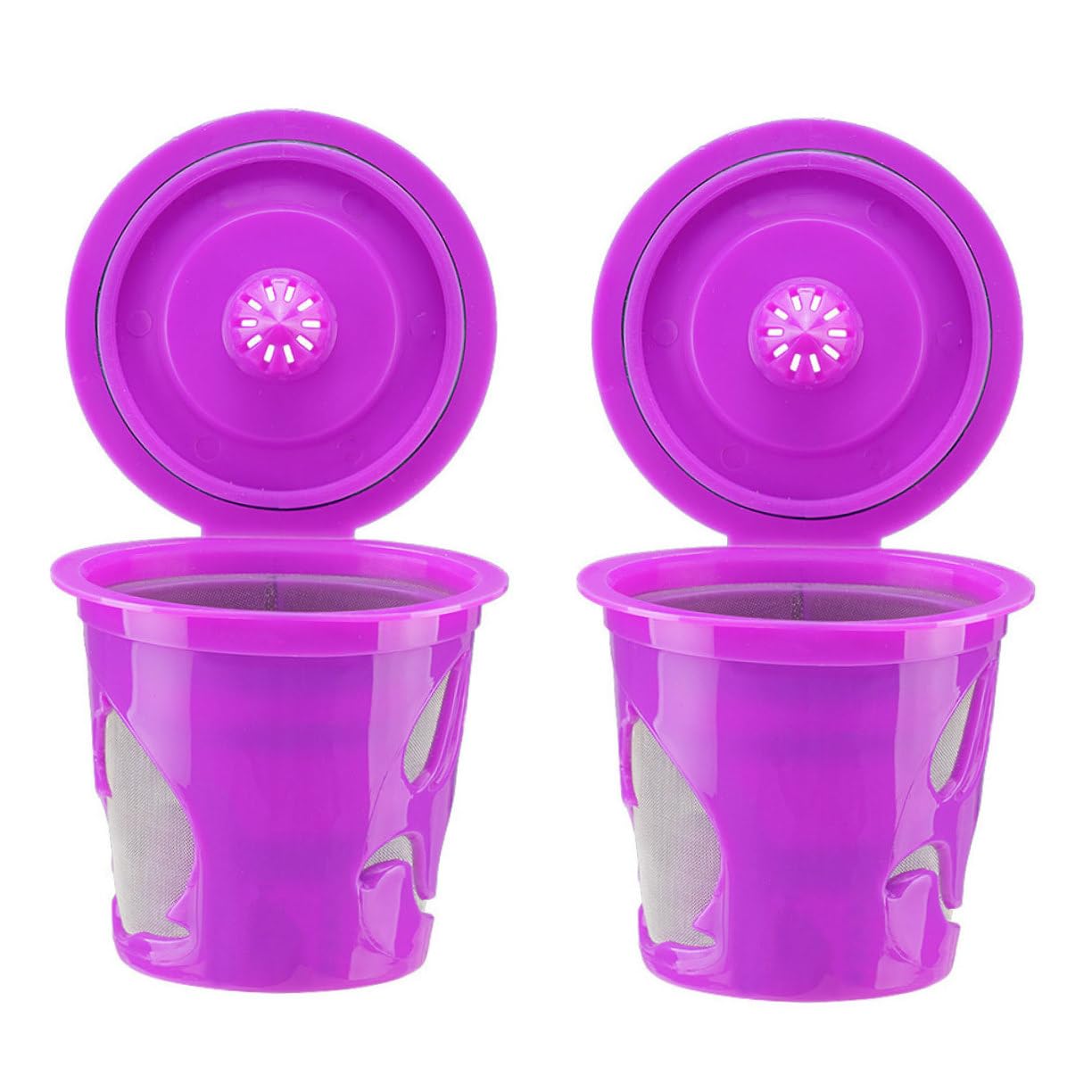 2 Pack Reusable Coffee Filters - Compact Stainless Steel Strainer Cups for Pour Over, Cold Brew & French Press - Eco-Friendly & Easy Clean