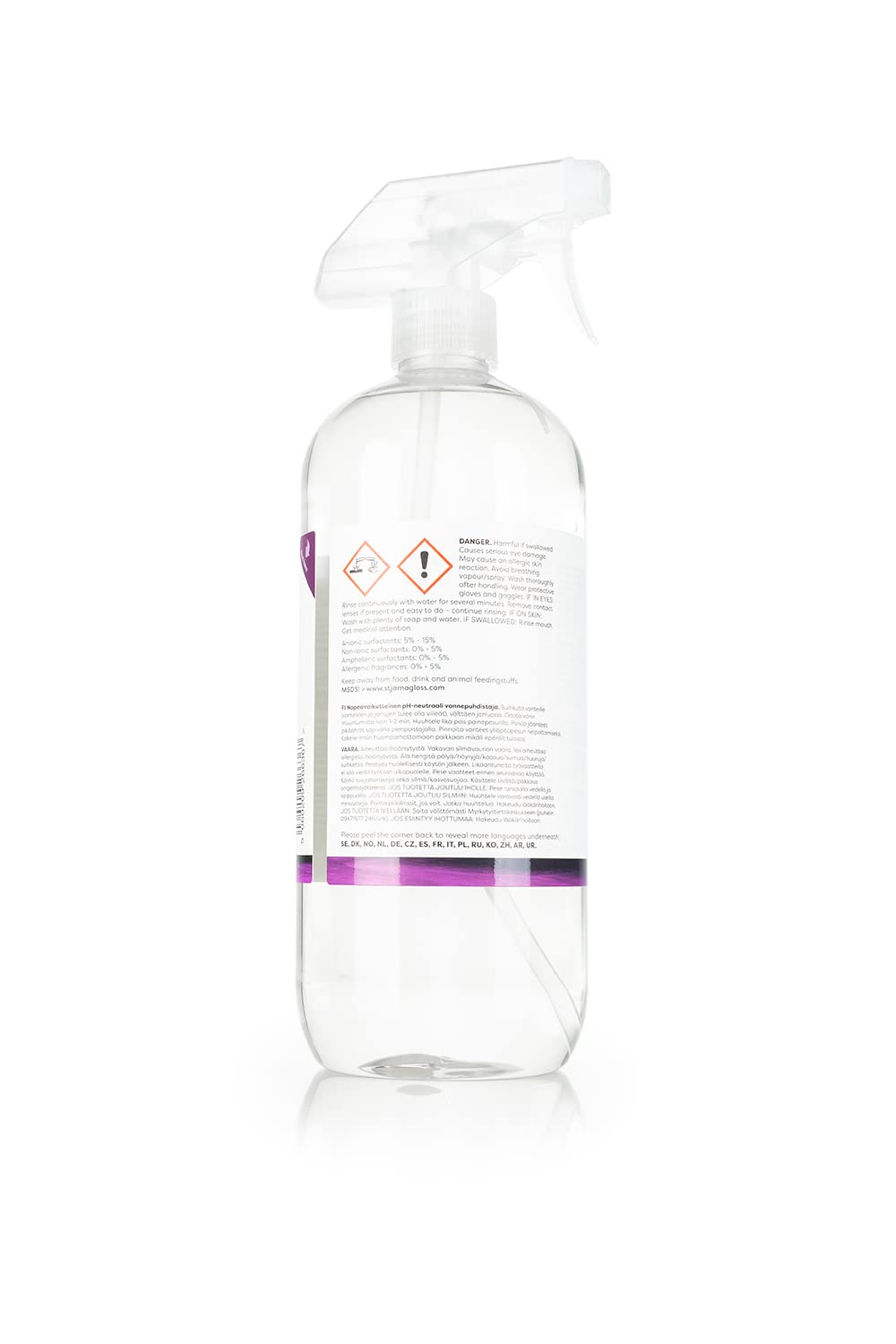 Stjarnagloss Hjul Wheel Cleaner - pH Neutral Color Changing Wheel Cleaner for Cars & Trucks - Removes Road Grime, Brake Dust & Tar - Safe for All Wheels (1 Liter) - Perfect for Detailing, Car Wash & Auto Maintenance