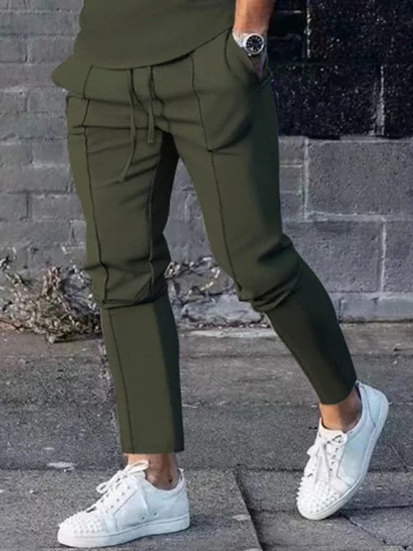 Stylish Men's Casual Jogger Two-Piece Set - Comfortable Lounge & Workout Outfit for Home, Gym, and Everyday Wear