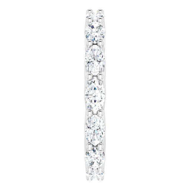 2.94 Carat Oval Diamond Trellis Eternity Band - Elegant Wedding Ring for Women, Perfect for Anniversaries & Special Occasions