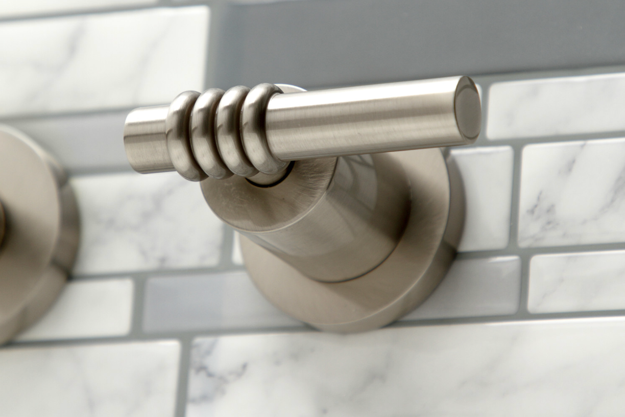 Milano Two Handle 3 Hole Wall Mount Roman Tub Faucet - Classic Bathroom Faucet for Freestanding Tubs - Perfect for Spa, Bathroom Renovation & Luxury Home Decor