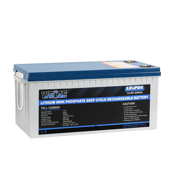 WEIZE LiFePO4 Lithium Battery for Camper Vans & RVs - Deep Cycle 12V 100Ah Power for Off-Grid Living, Solar Systems, Marine & RV Adventures