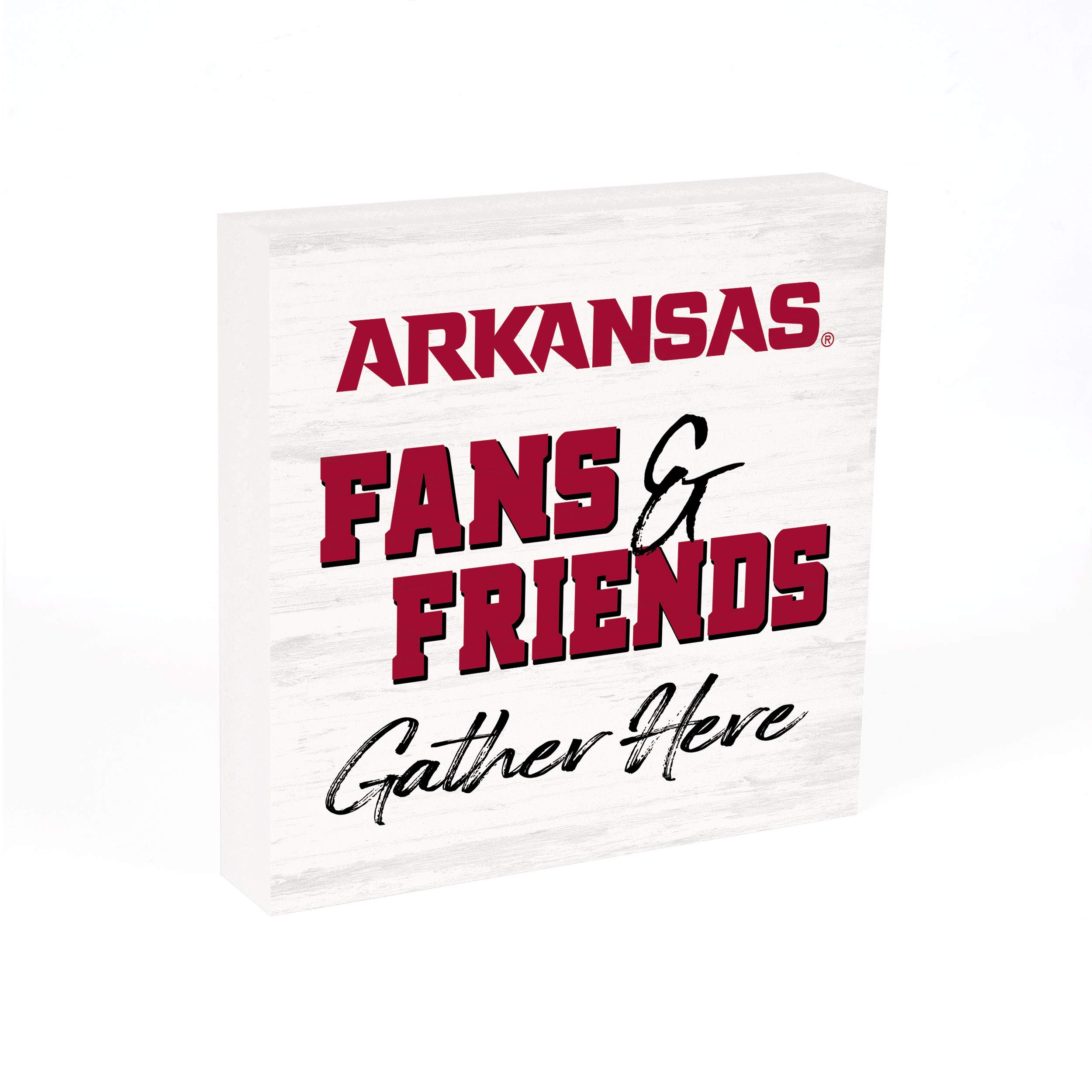 P. Graham Dunn Arkansas Razorbacks Wood Sign 5.5x5.5 - Perfect for Game Day Decor, Fan Cave & College Dorm Room - University of Arkansas Alumni Gift