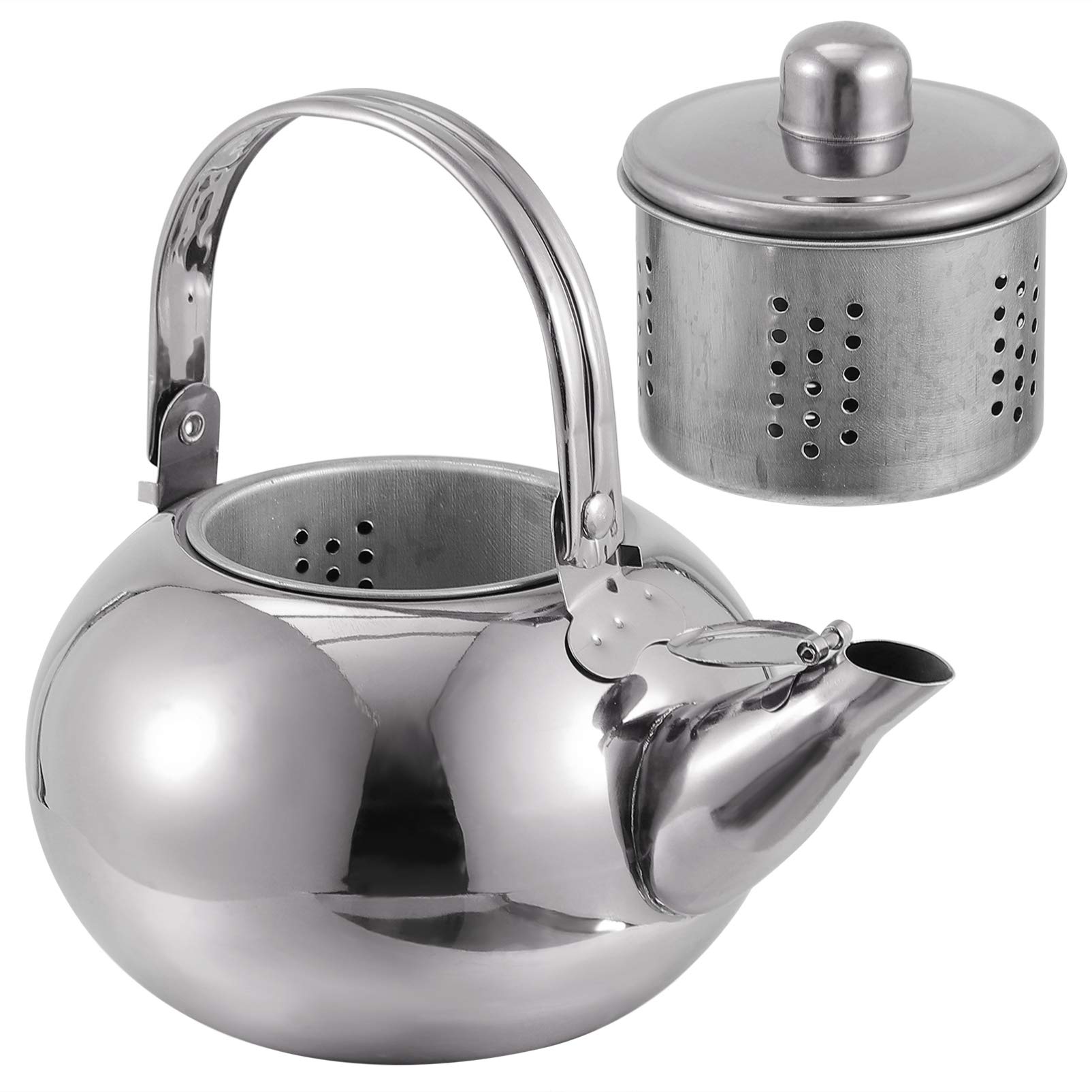 Premium Stainless Steel Whistling Tea Kettle - Stovetop Safe Water Boiler with Ergonomic Handle for Tea, Coffee & Hot Water - Perfect for Home, Restaurant & Hotel Use - Silver Classic Design
