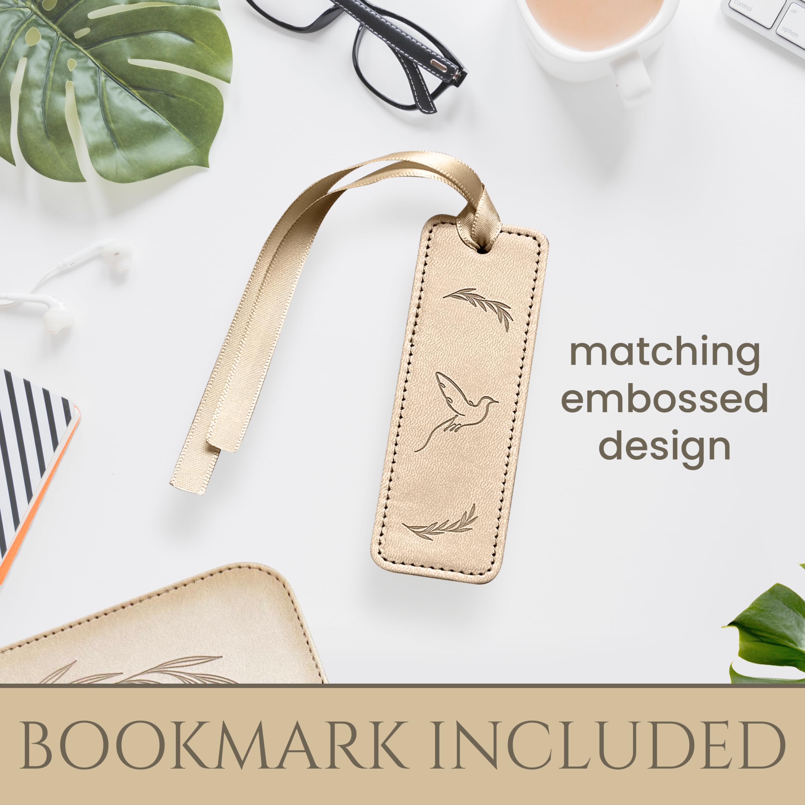 Custom Leather Bible Cover with Highlighter Pens & Bookmark - Personalized Bible Case for Women & Men - Perfect for Church, Travel & Daily Devotion