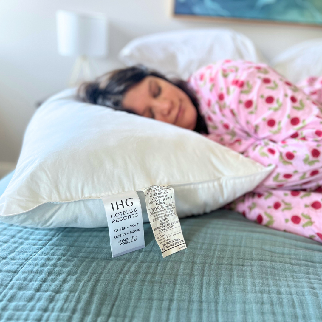 Holiday Inn® Soft Support Polyester Pillow - Hotel Quality Comfort for Home, Travel & Guest Rooms - Breathable & Hypoallergenic Bed Pillow for Side, Back & Stomach Sleepers