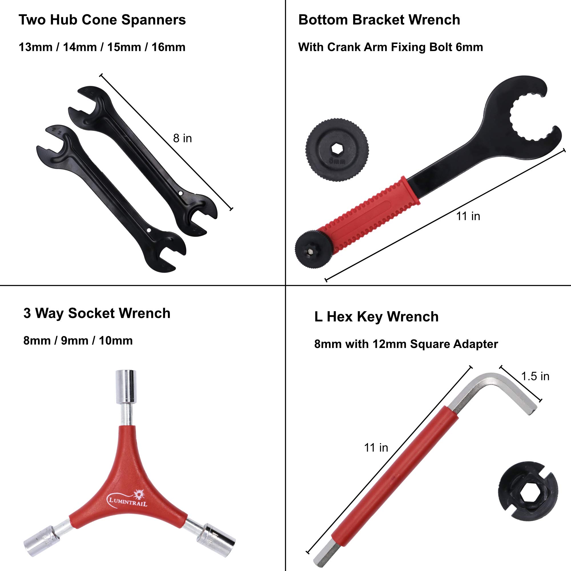 Lumintrail 38-Piece Bike Tool Kit - Professional Bicycle Repair Tools for Mountain & Road Bikes - Compact Storage Case Included - Perfect for Home Garage, Cycling Trips & Trailside Repairs