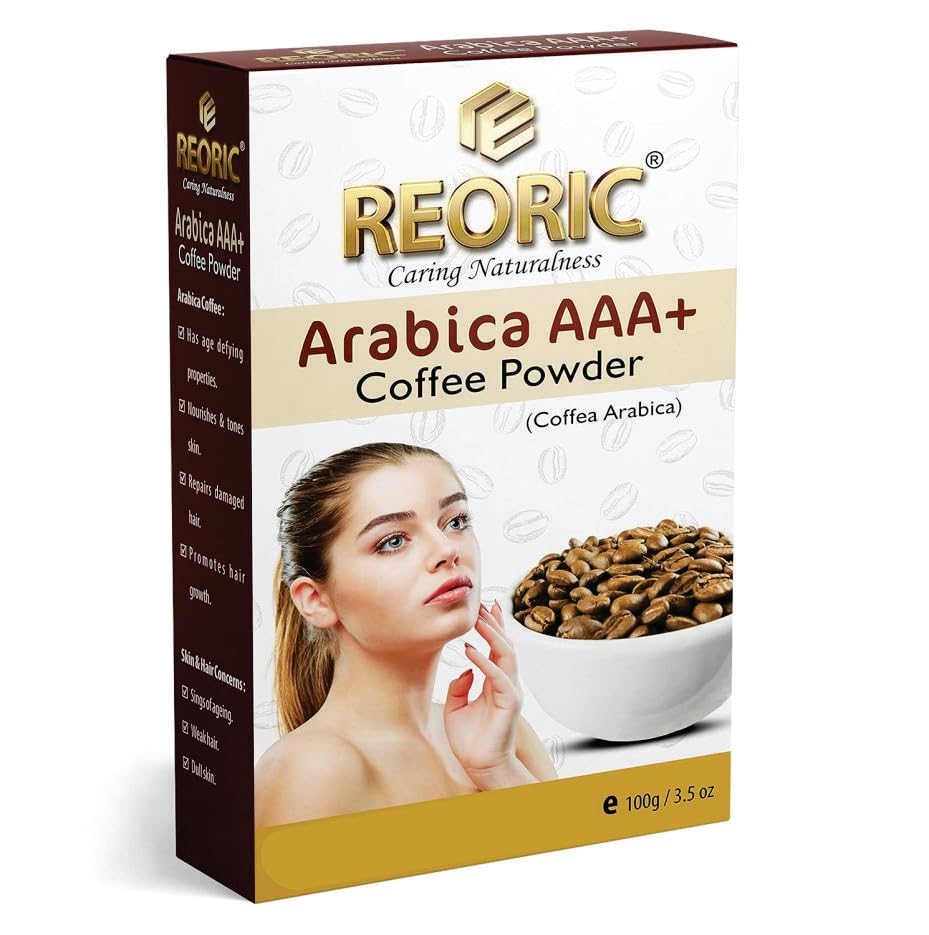 Organic Arabica A+++ Coffee Powder for Face & Body - Natural Tan Removal & Skin Brightening Treatment | 100% Pure Hair & Skin Care | 100g Pack | Perfect for DIY Spa, Facial Scrubs & Hair Masks at Home