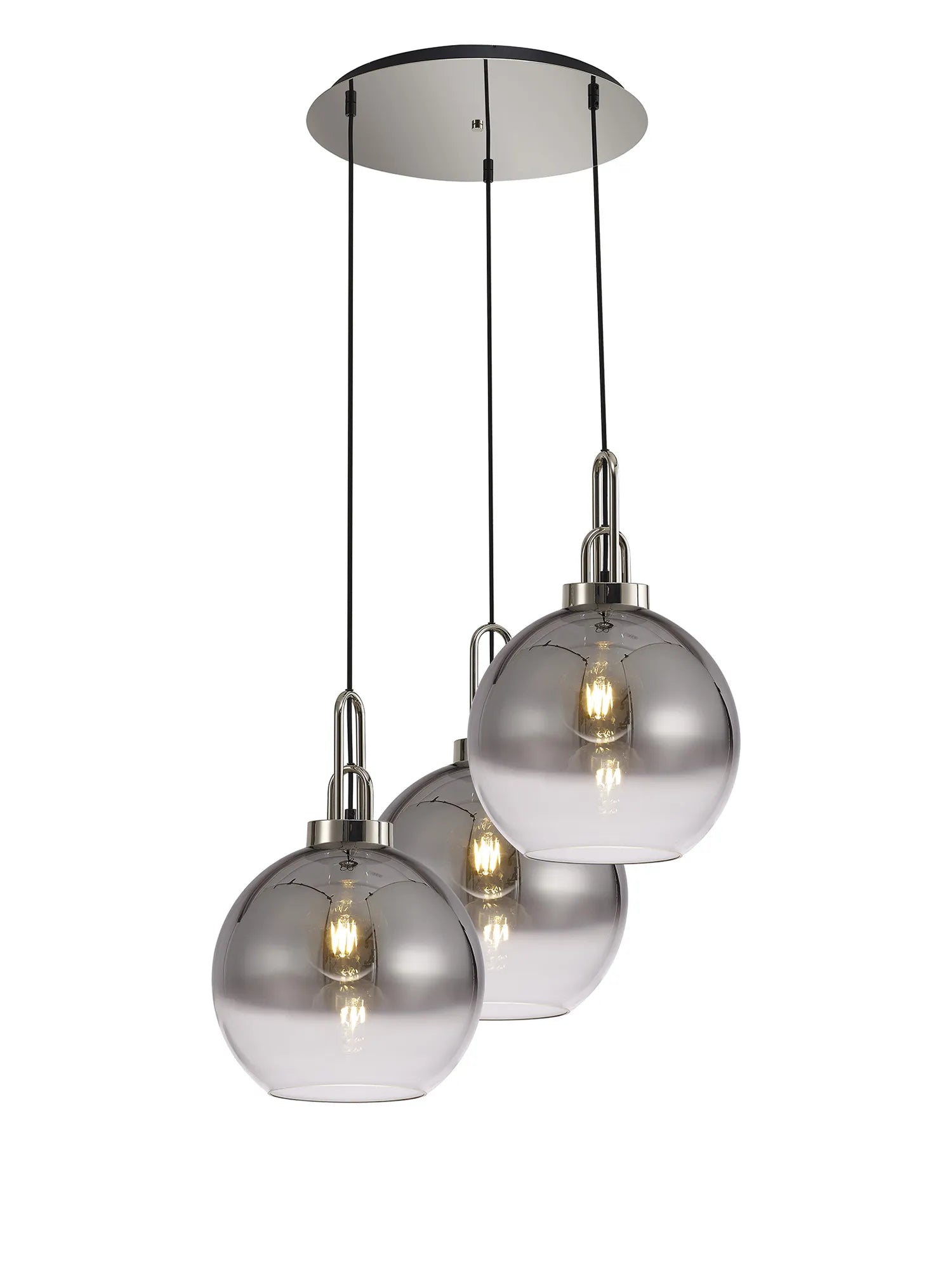 Polished Nickel/Matt Black Smoked/Clear