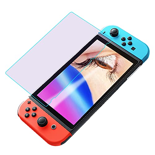 PERFECTSIGHT Anti Blue Light & Anti Glare Tempered Glass Screen Protector for Nintendo Switch OLED 7 Inch - Matte Clear, Anti Fingerprint, Eye Protection - 1 Pack - Perfect for Gaming, Reading & Long Screen Time Sessions