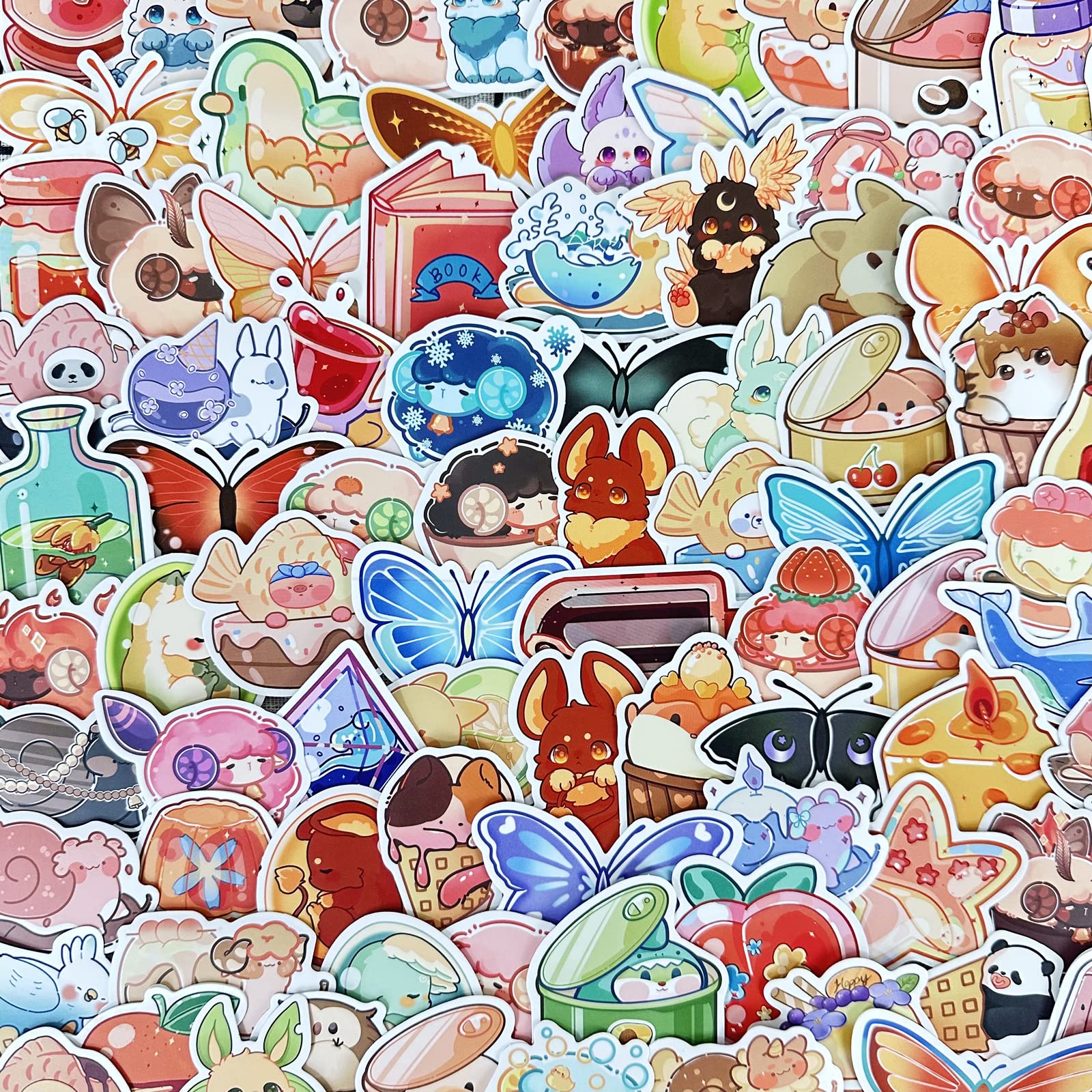 AOWDIAO 270 Pcs Cute Aesthetic Waterproof Vinyl Stickers Set - Fun Decals for Water Bottles, Laptops, Phones, Journals | Perfect for Kids, Teens & Girls Room Decor, School Supplies & DIY Crafts