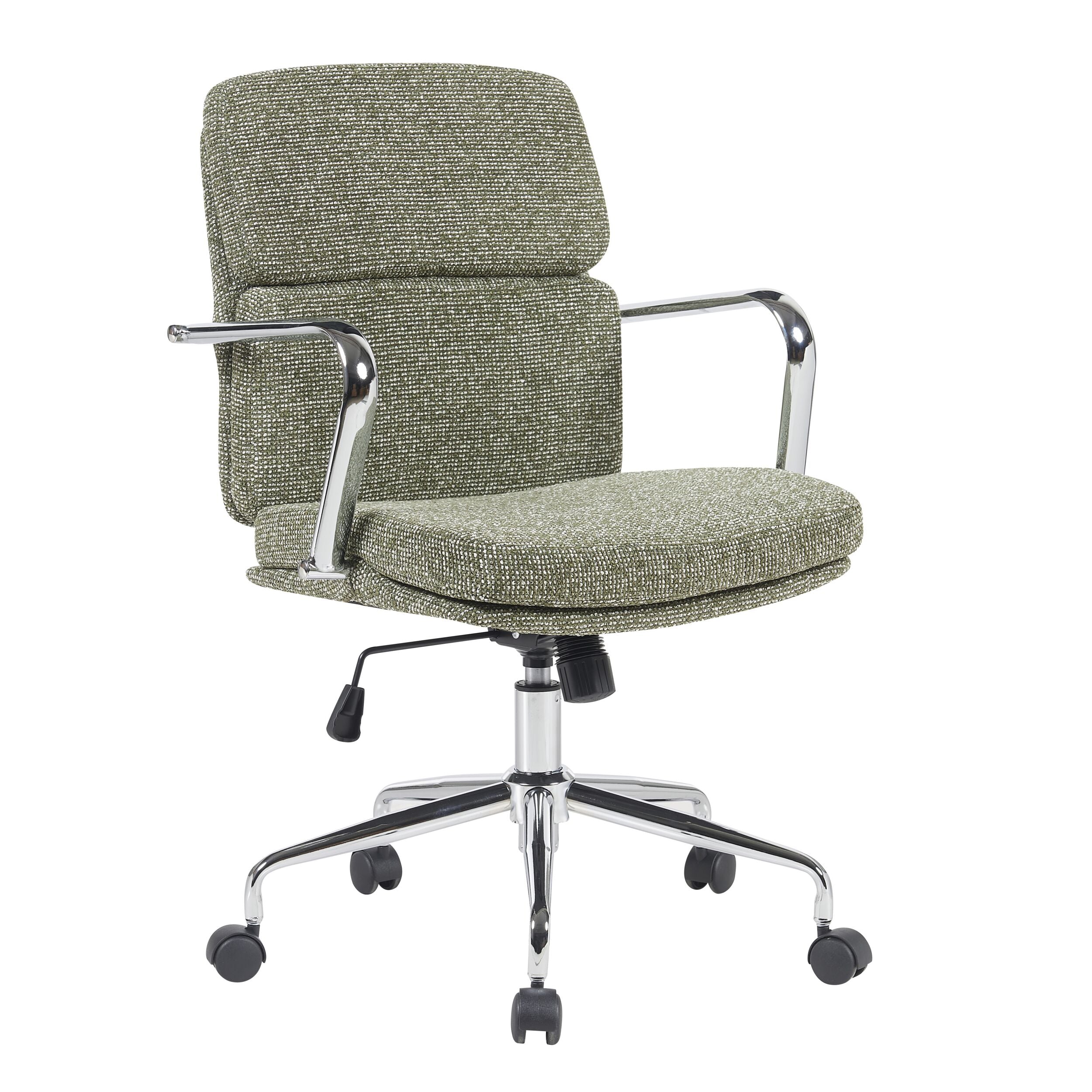 Ergonomic Green Archie Desk Chair - Adjustable Height & Lumbar Support for Home Office, Study, or Gaming - Comfortable Mesh Back & Padded Seat