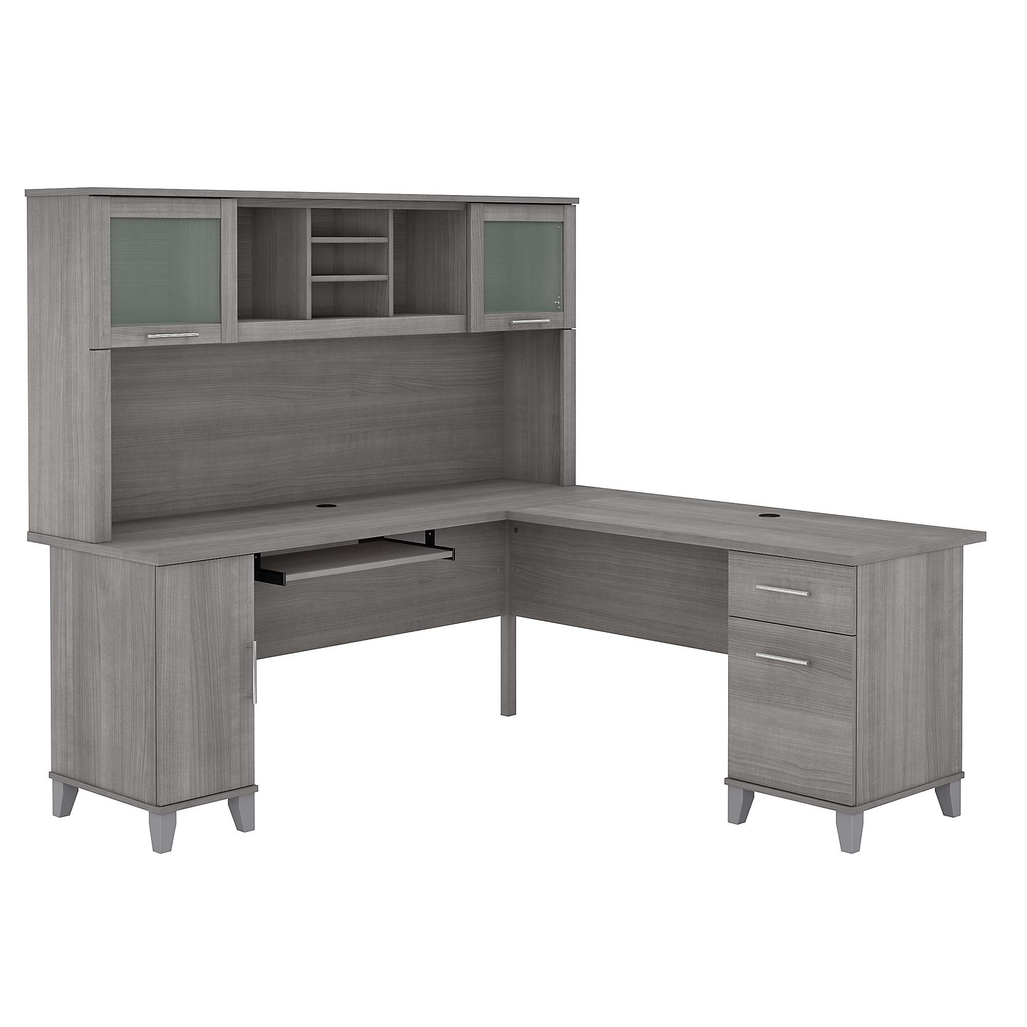 Bush Furniture Somerset 72W L-Shaped Desk with Hutch - Home Office Computer Desk with Storage Shelf - Perfect for Small Spaces & Remote Work