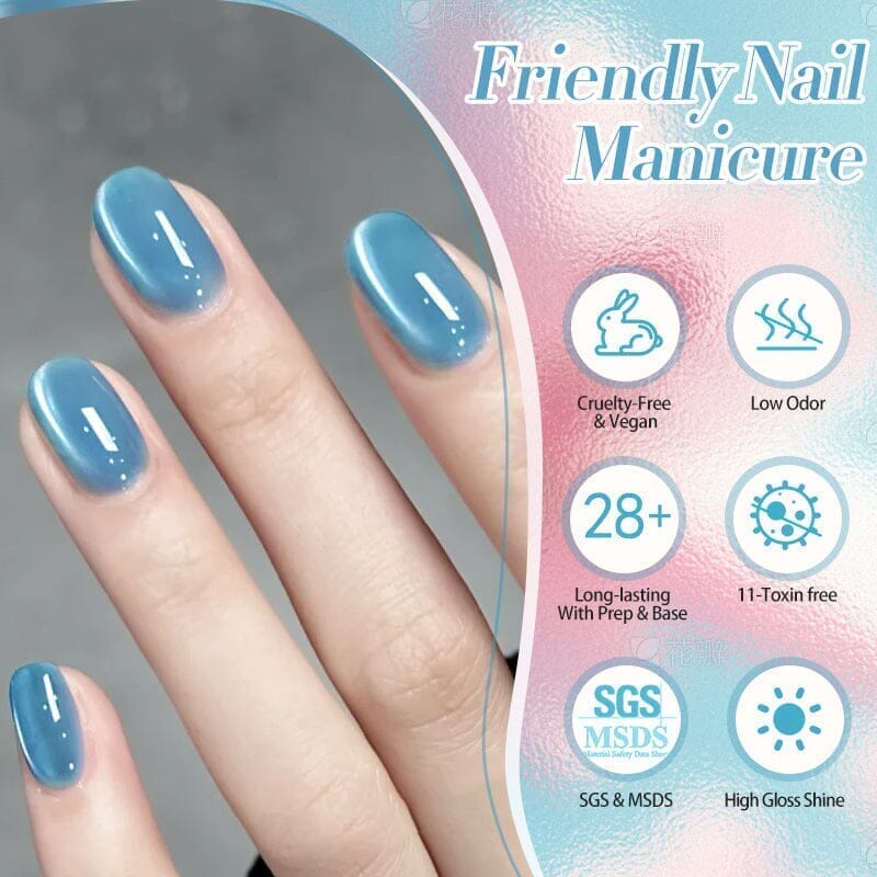 Purple Glass Cat Magnetic Gel Nail Polish - 10ml MY57 for Stunning Cat Eye Nails | Perfect for Salon & Home Manicures