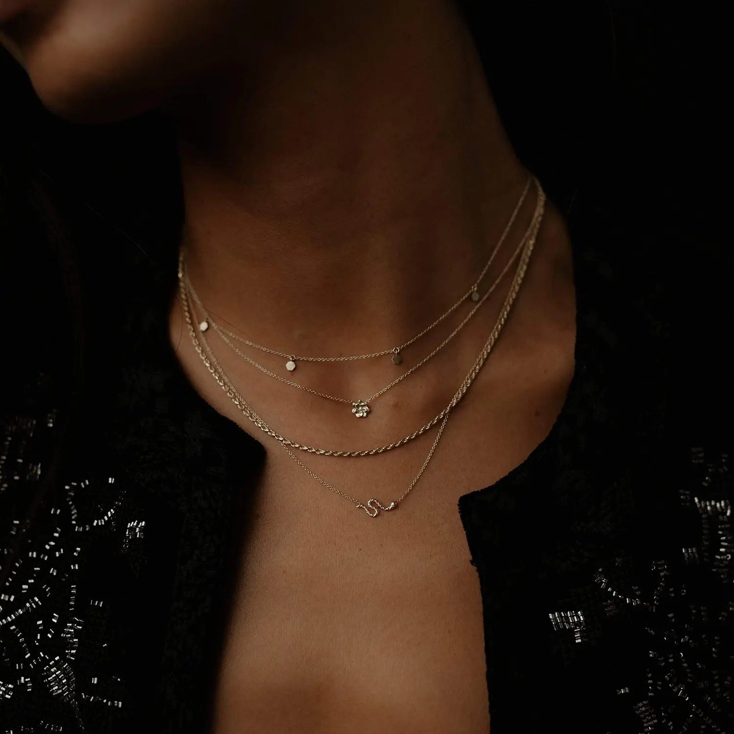 10K Yellow Gold Lasso Necklace - Elegant & Dainty Jewelry for Women, Perfect for Everyday Wear, Date Nights & Special Occasions