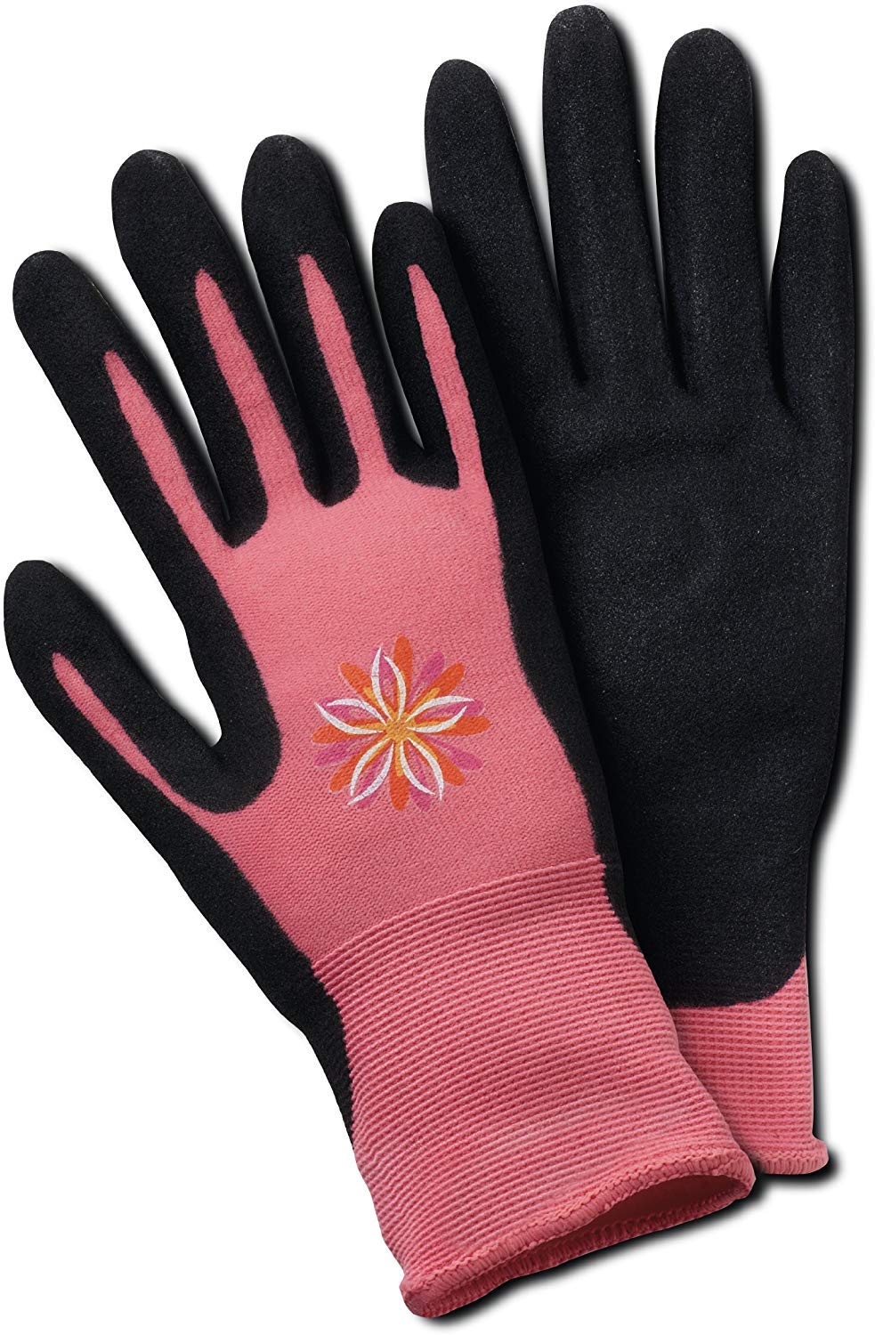 MAGID BE338TML-48 Women's Gardening Gloves - Medium/Large Size, Black & Pink - Perfect for Planting, Weeding & Outdoor Yard Work