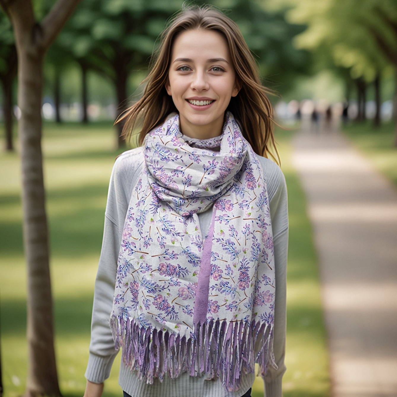Exclusive Wisteria Pashmina Shawl (70x180cm) - Soft Cashmere Blend Wrap for Women, Perfect for Weddings, Parties & Evening Events
