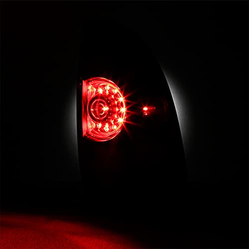 AKKON LED Tube Projector Headlights & LED Tail Lights for 2012-2015 Toyota Tacoma Pickup - Black | Upgrade Your Truck's Lighting for Night Driving & Off-Road Adventures