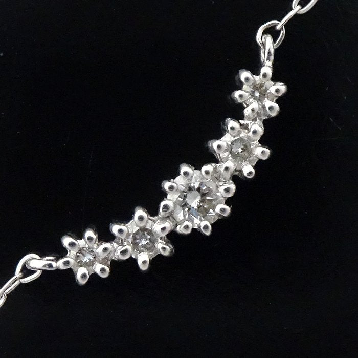 4℃ Diamond Necklace K18WG White Gold - Elegant 18K White Gold Pendant for Women | Perfect for Weddings, Anniversaries & Special Occasions