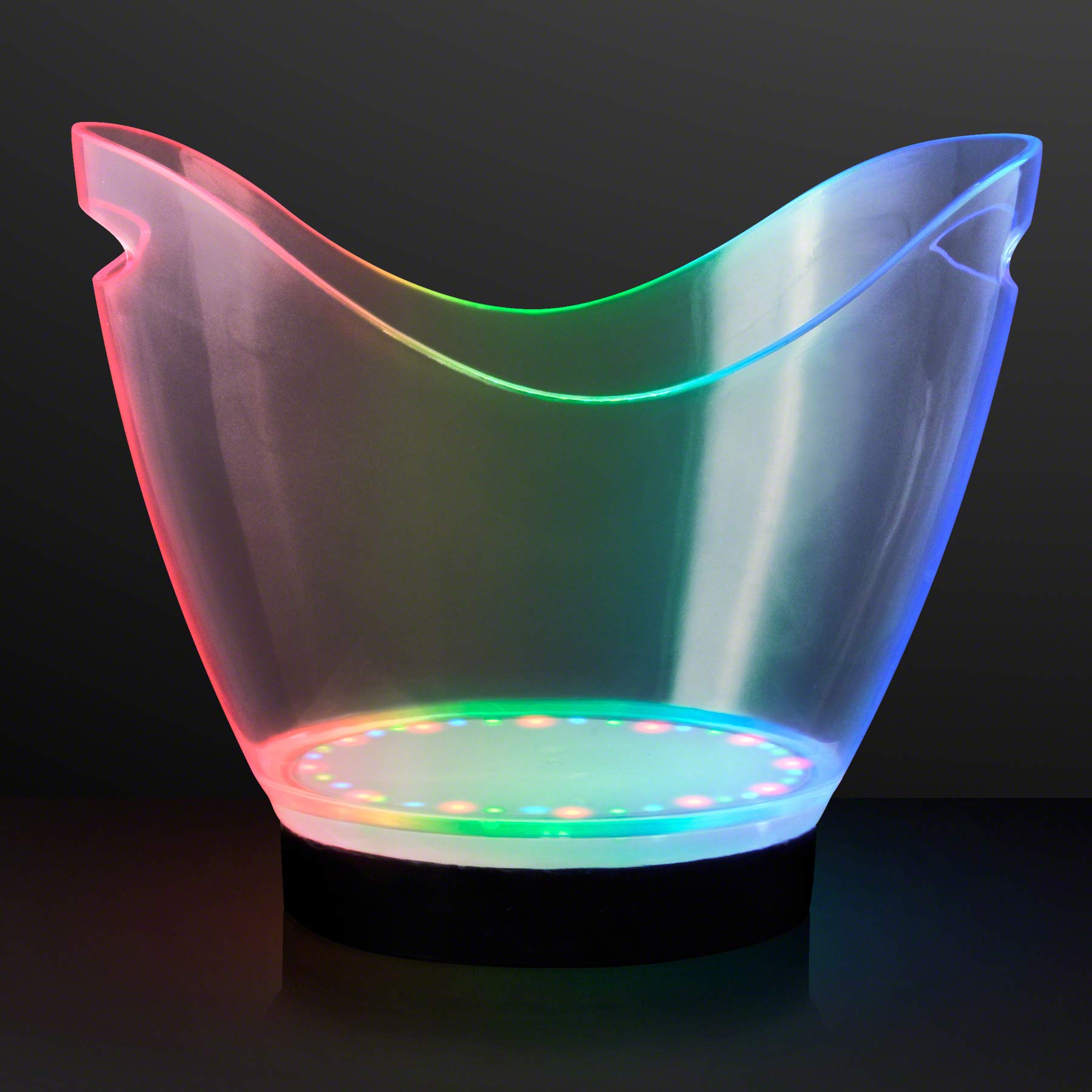Rechargeable LED Ice Bucket with Remote Control - Flashing Color Changing Lights for Parties, Weddings & Outdoor Events